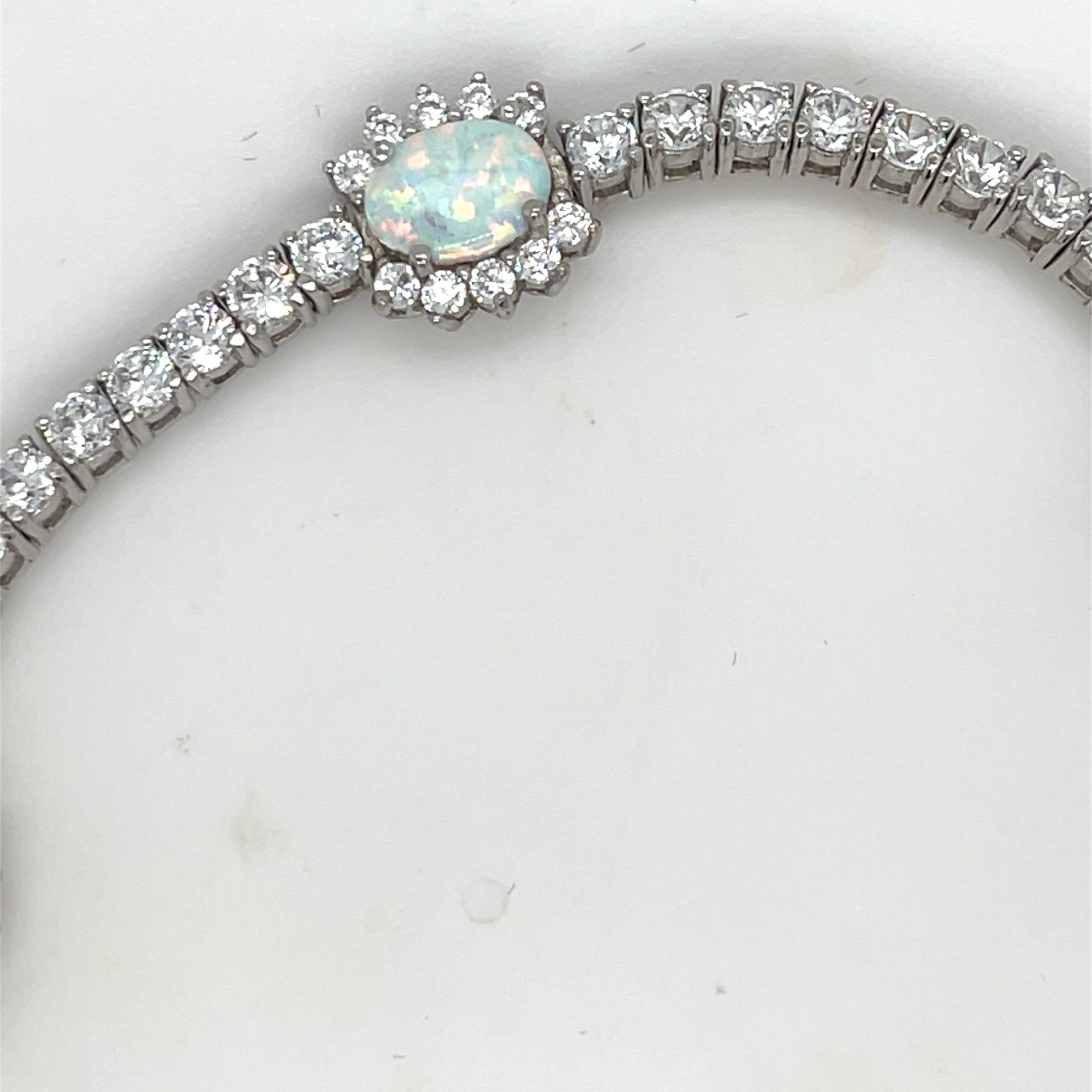Sterling silver opal bracelet