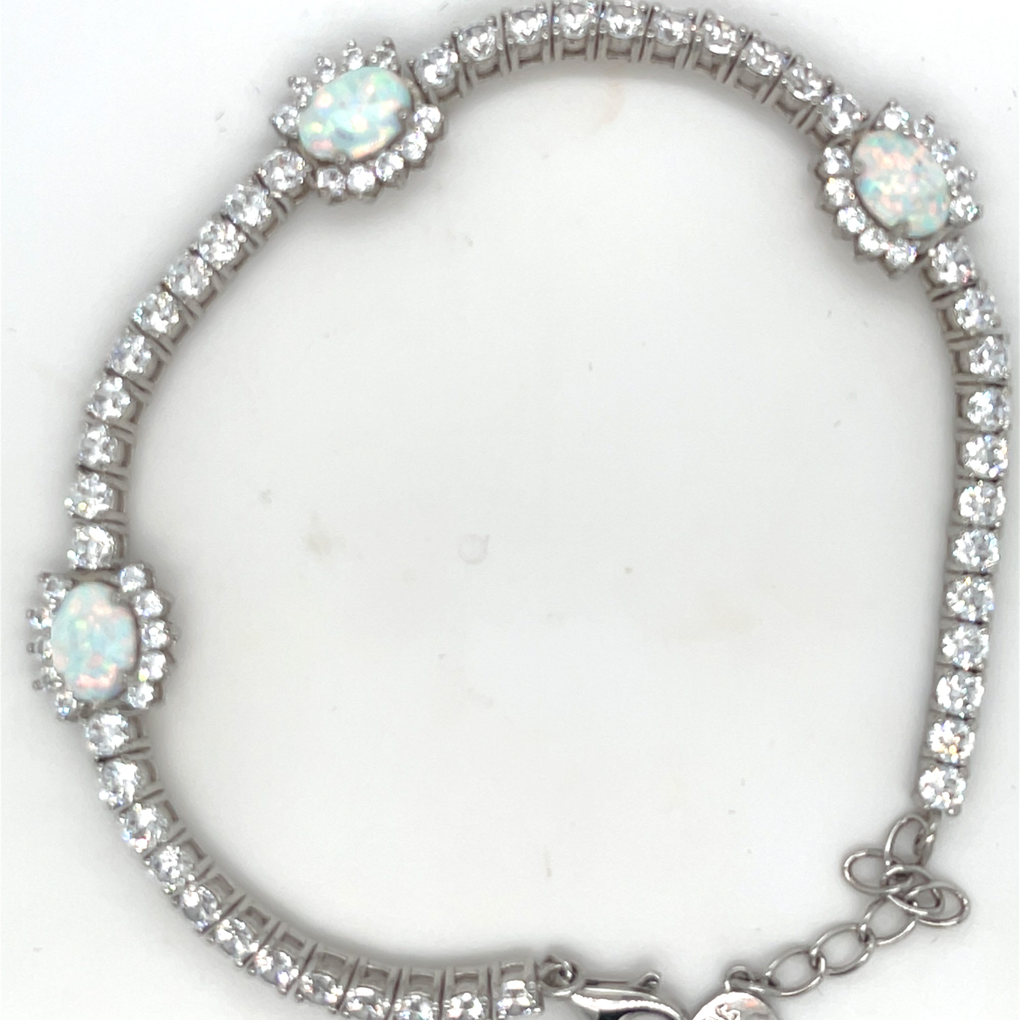 Sterling silver opal bracelet