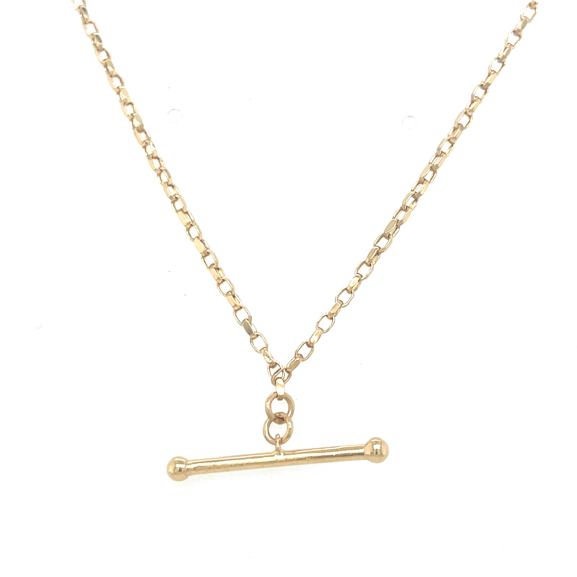 9kt Gold T-Bar Necklace