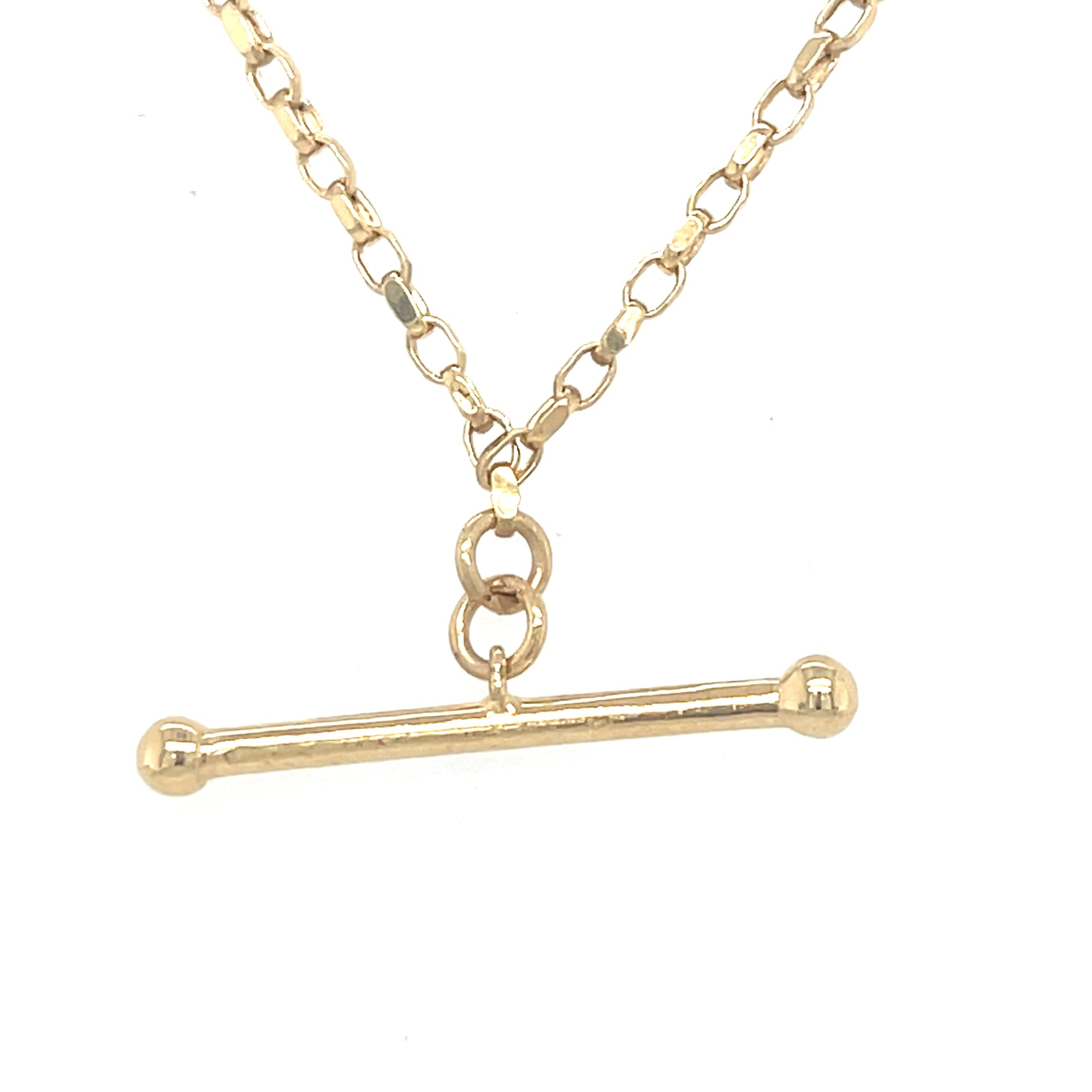 9kt Gold T-Bar Necklace