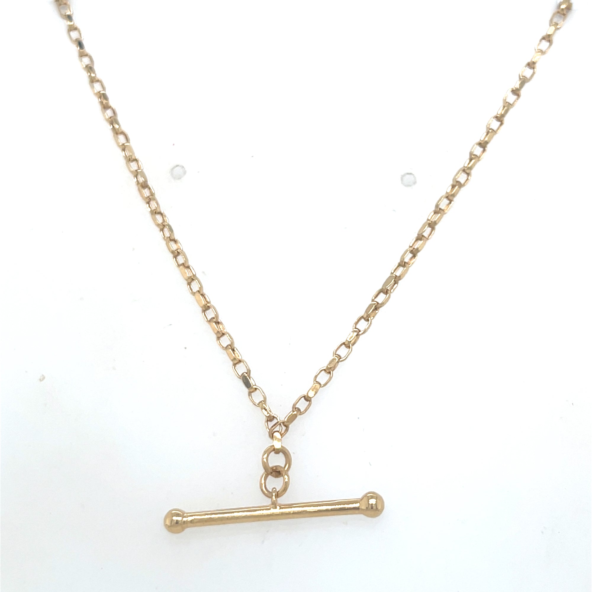 9kt Gold T-Bar Necklace