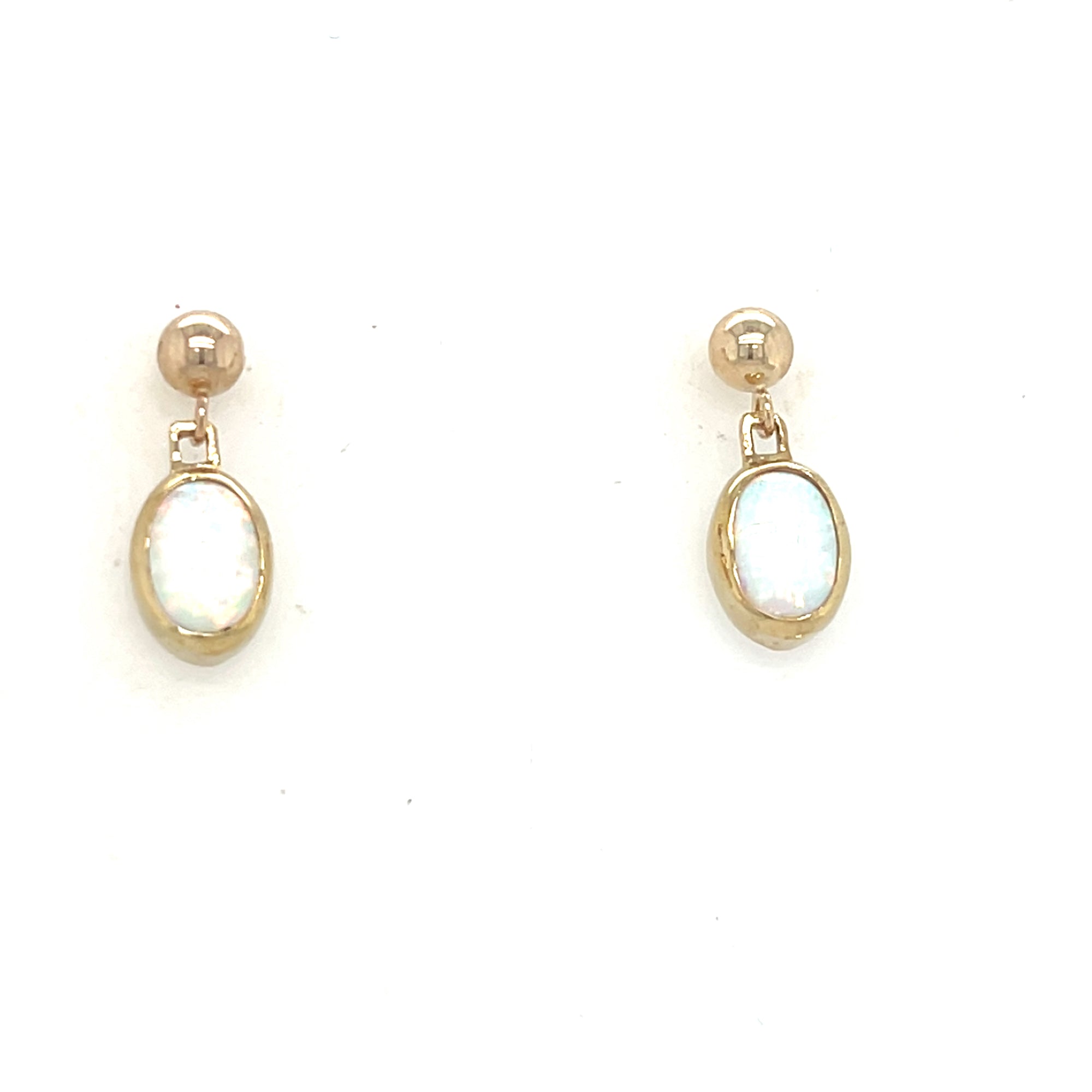 9kt Gold Opal Drop Earrings