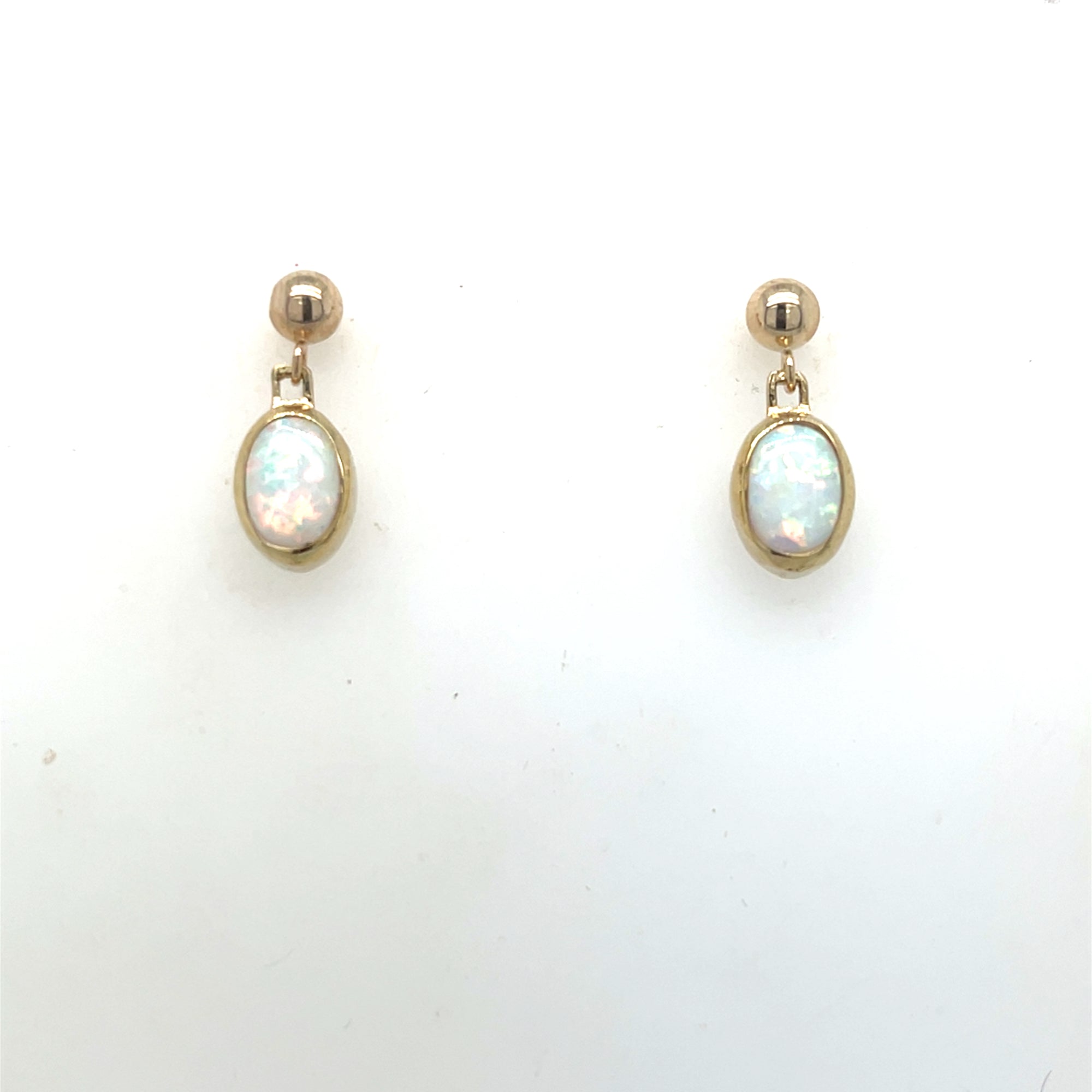 9kt Gold Opal Drop Earrings