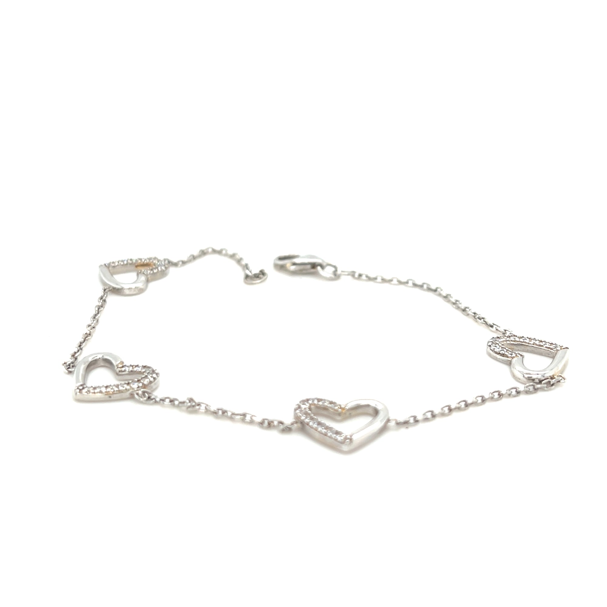 Sterling Silver Heart Bracelet