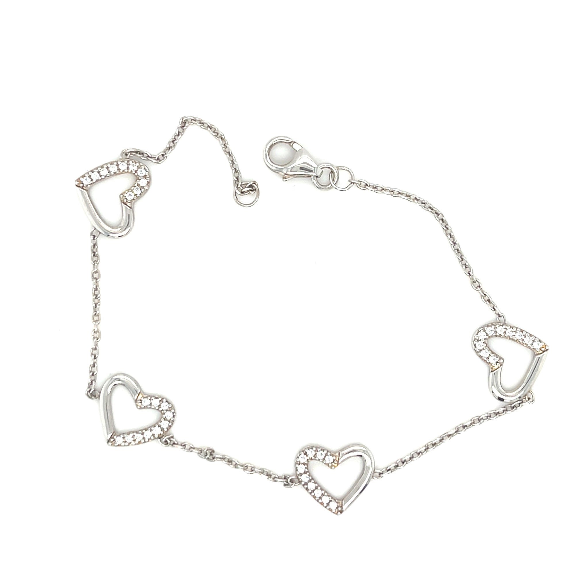 Sterling Silver Heart Bracelet