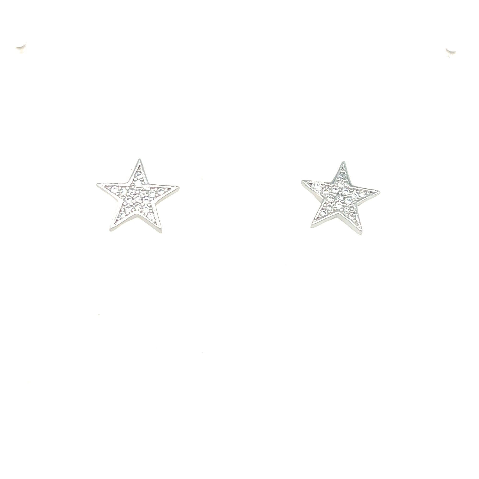 Sterling silver star earrings