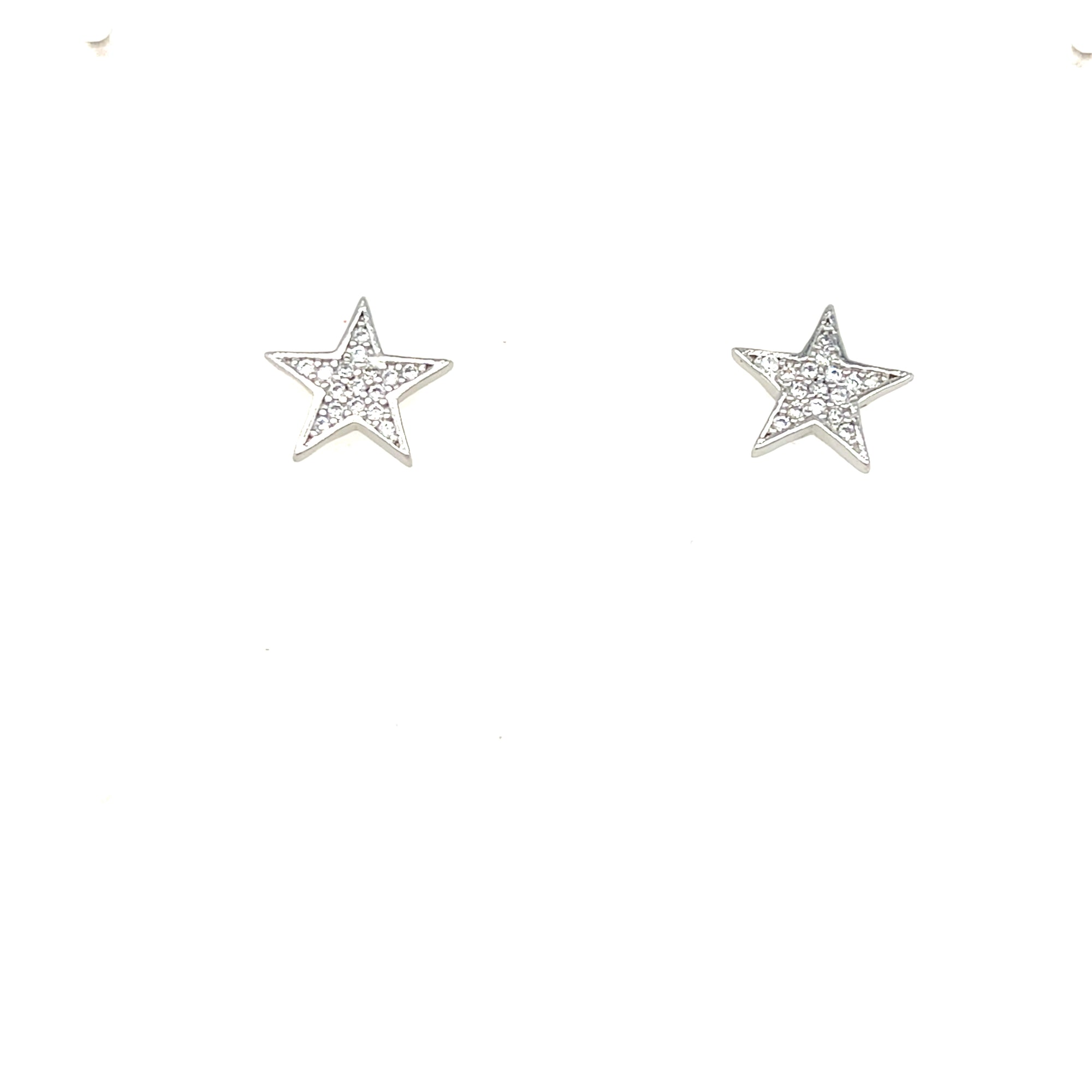 Sterling silver star earrings