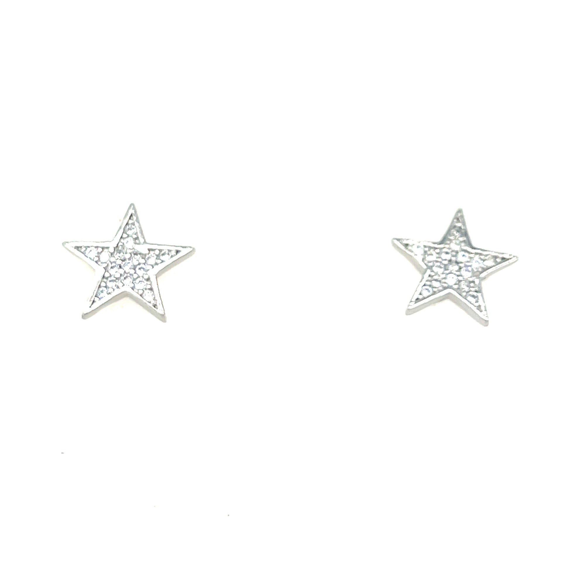 Sterling silver star earrings