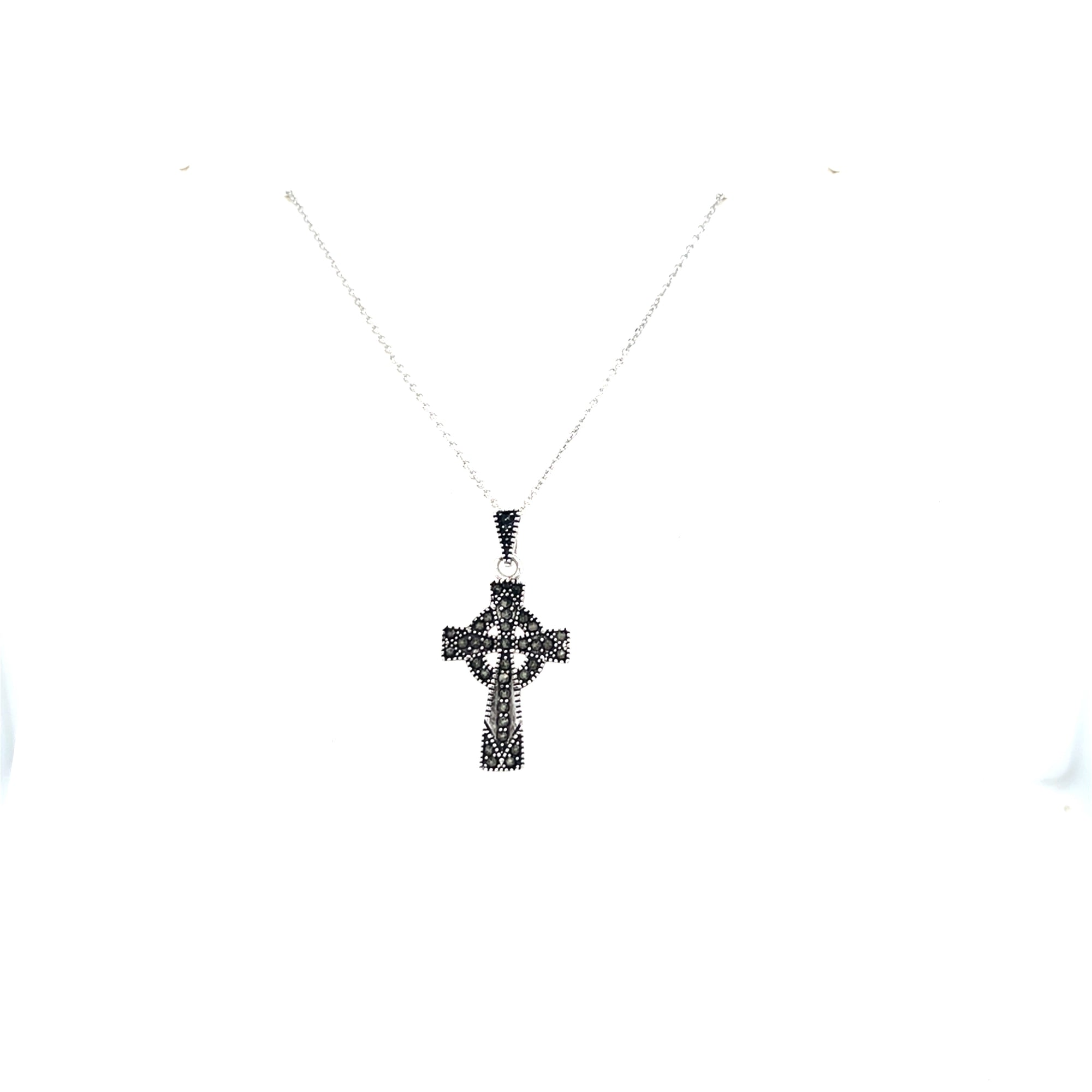 Sterling Silver Marcasite Cross
