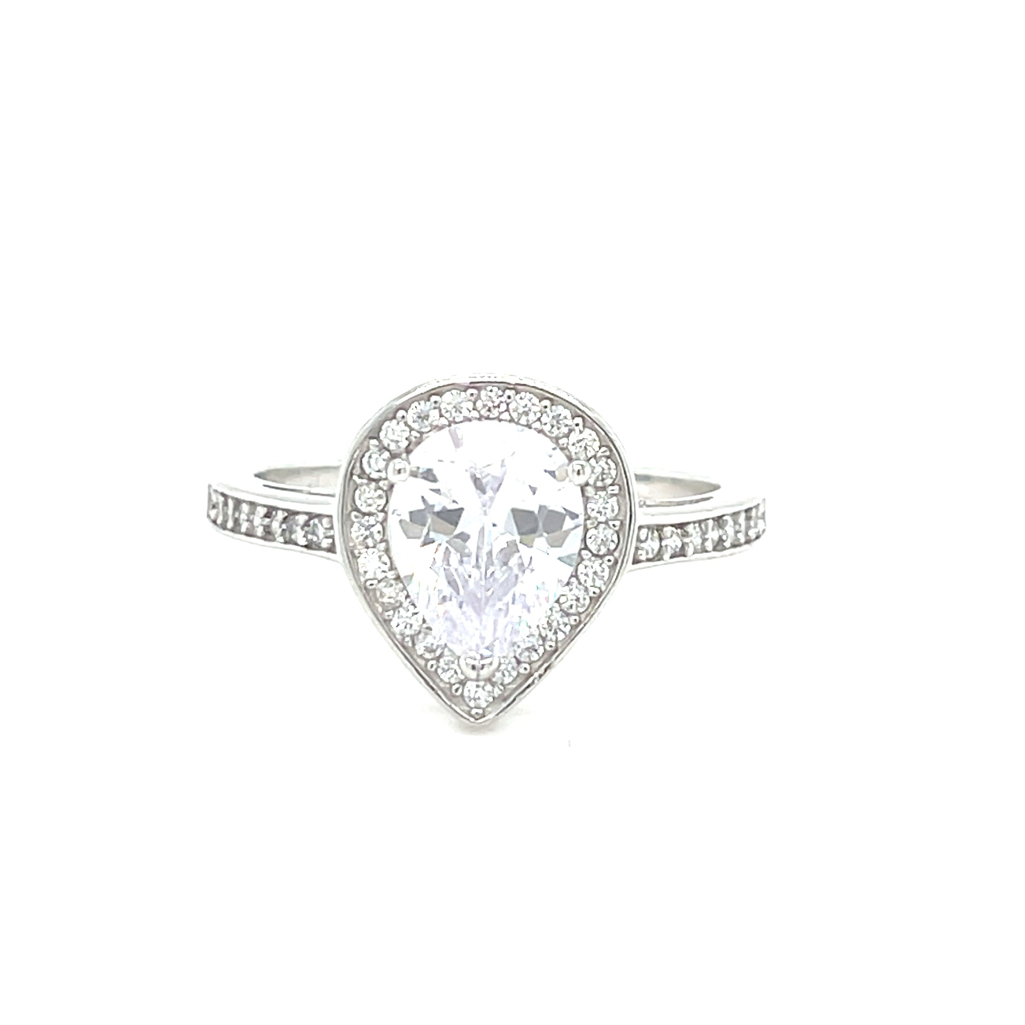 Sterling Silver Peaer Shaped Ring
