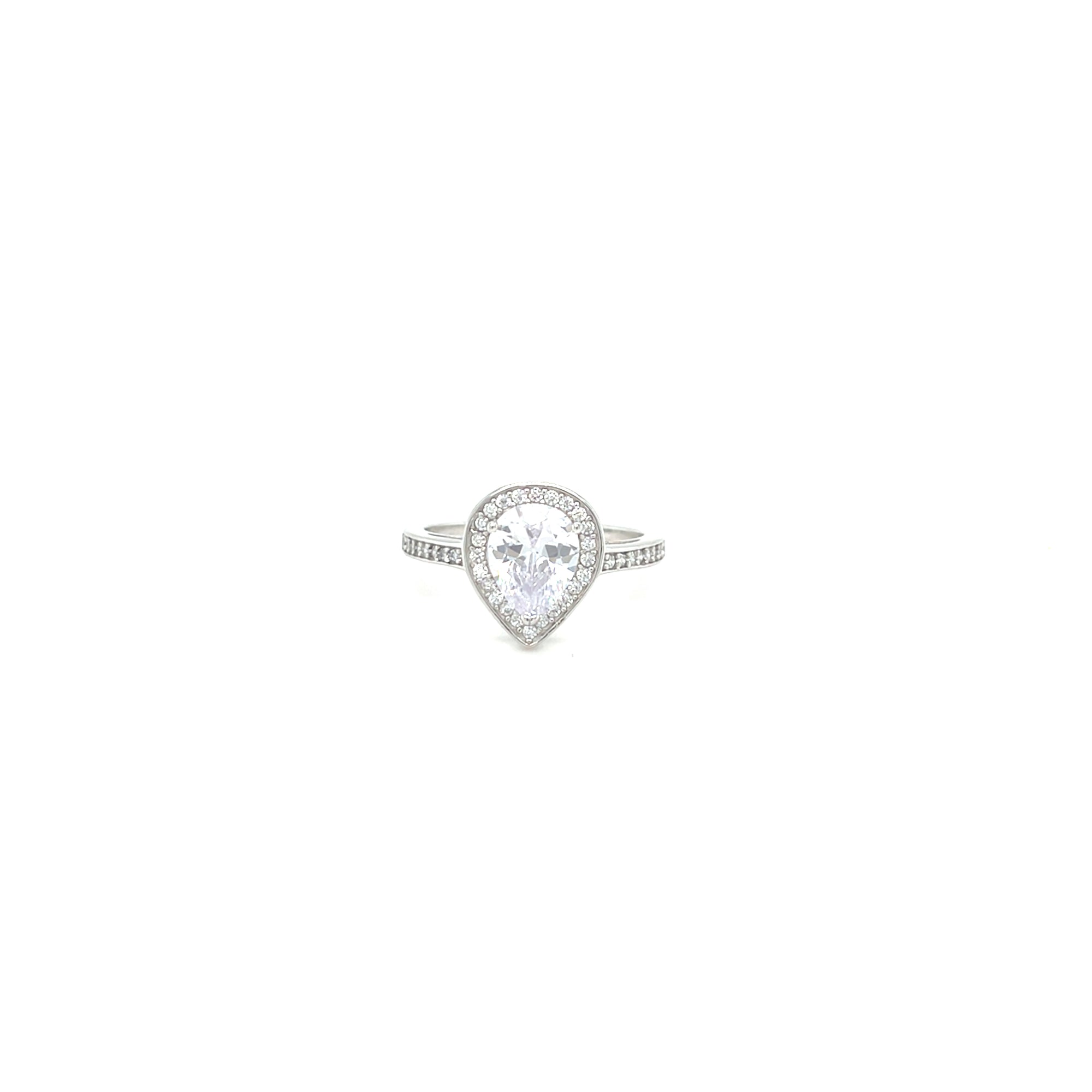 Sterling Silver Peaer Shaped Ring