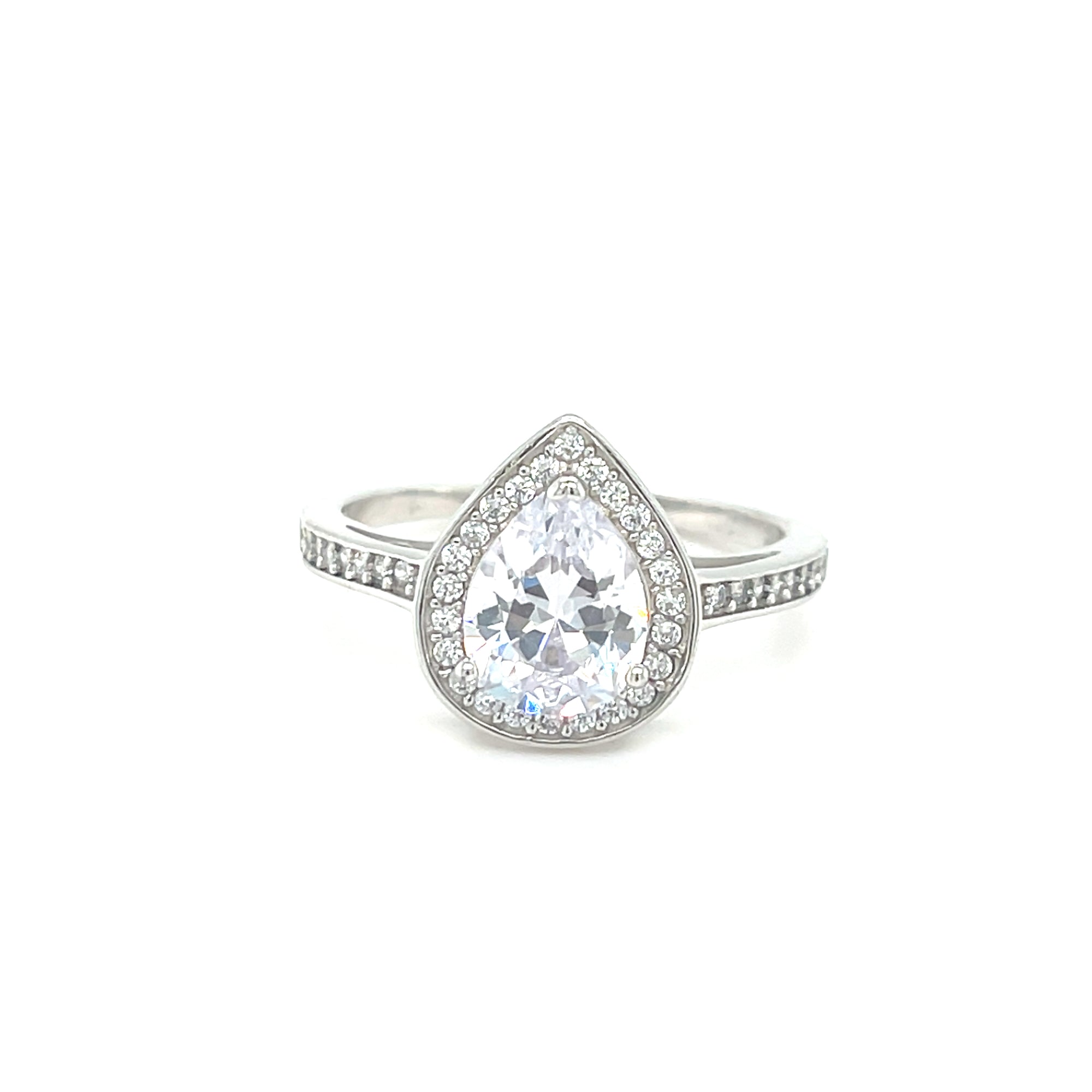 Sterling Silver Peaer Shaped Ring