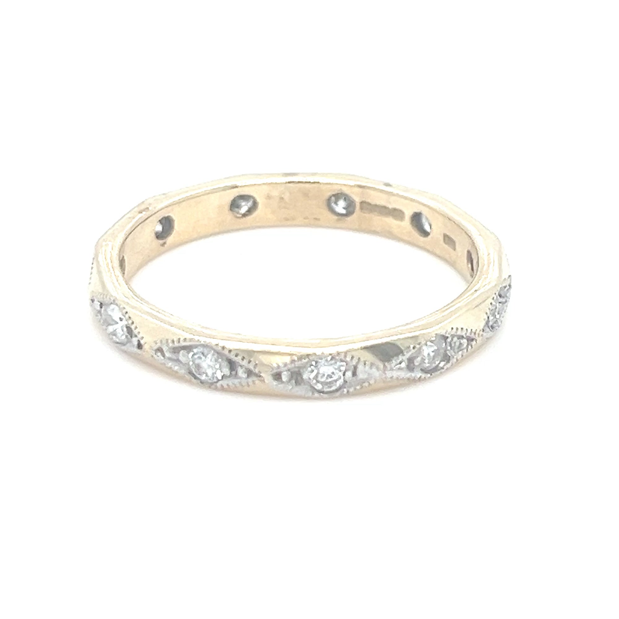 9kt Gold Full Circle Diamond Ring