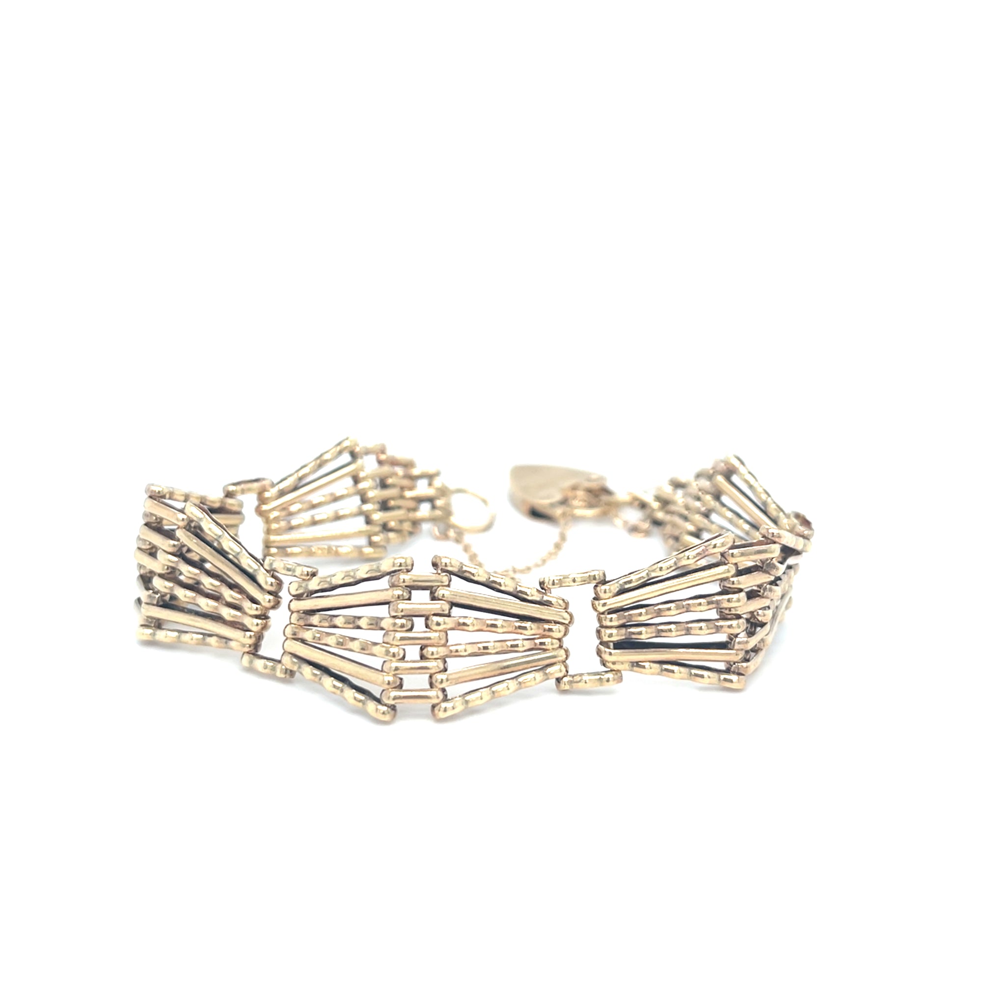 9kt Gold Gate Style Bracelet