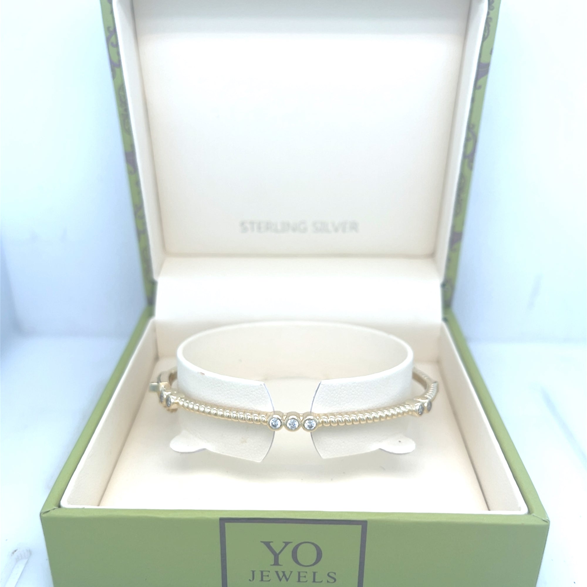 Gold Plated Stoneset Bangle