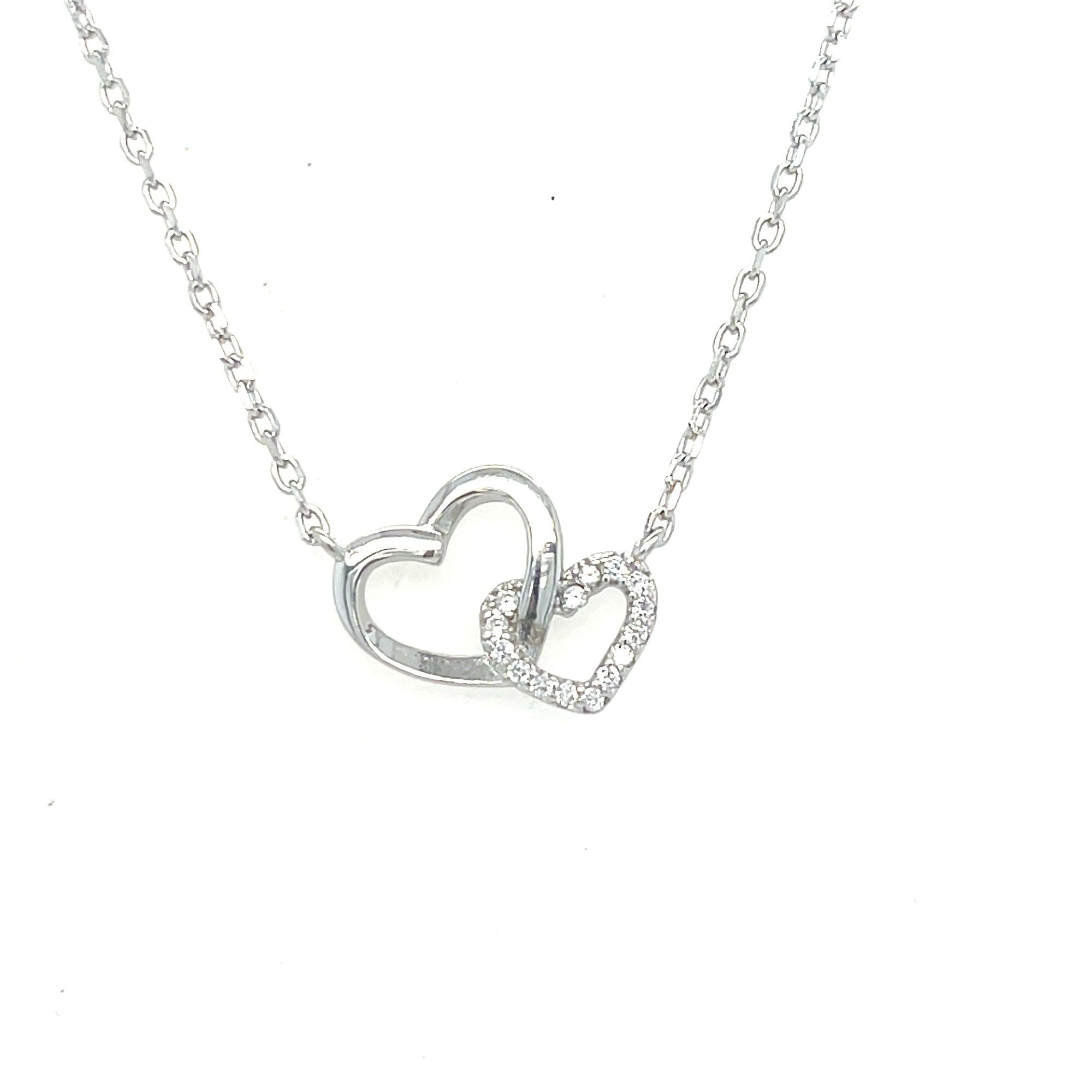 Sterling silver Interlocking Heart Pendant