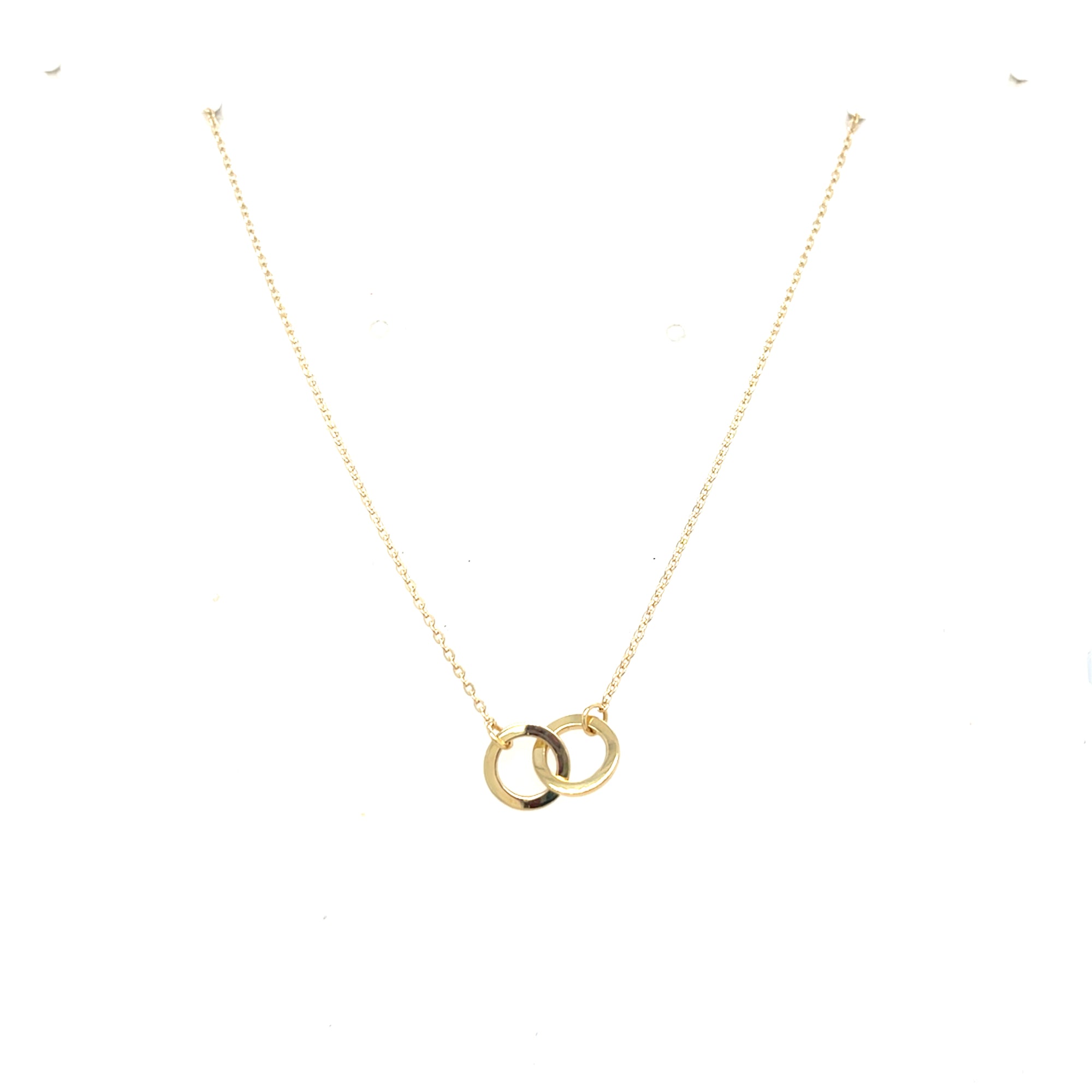 9kt Gold Small Interlocking Ring Necklace