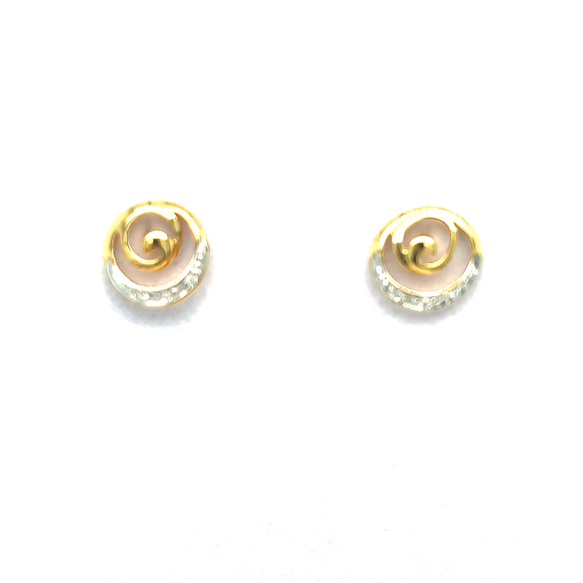 Gold Plated Swirl Earrings