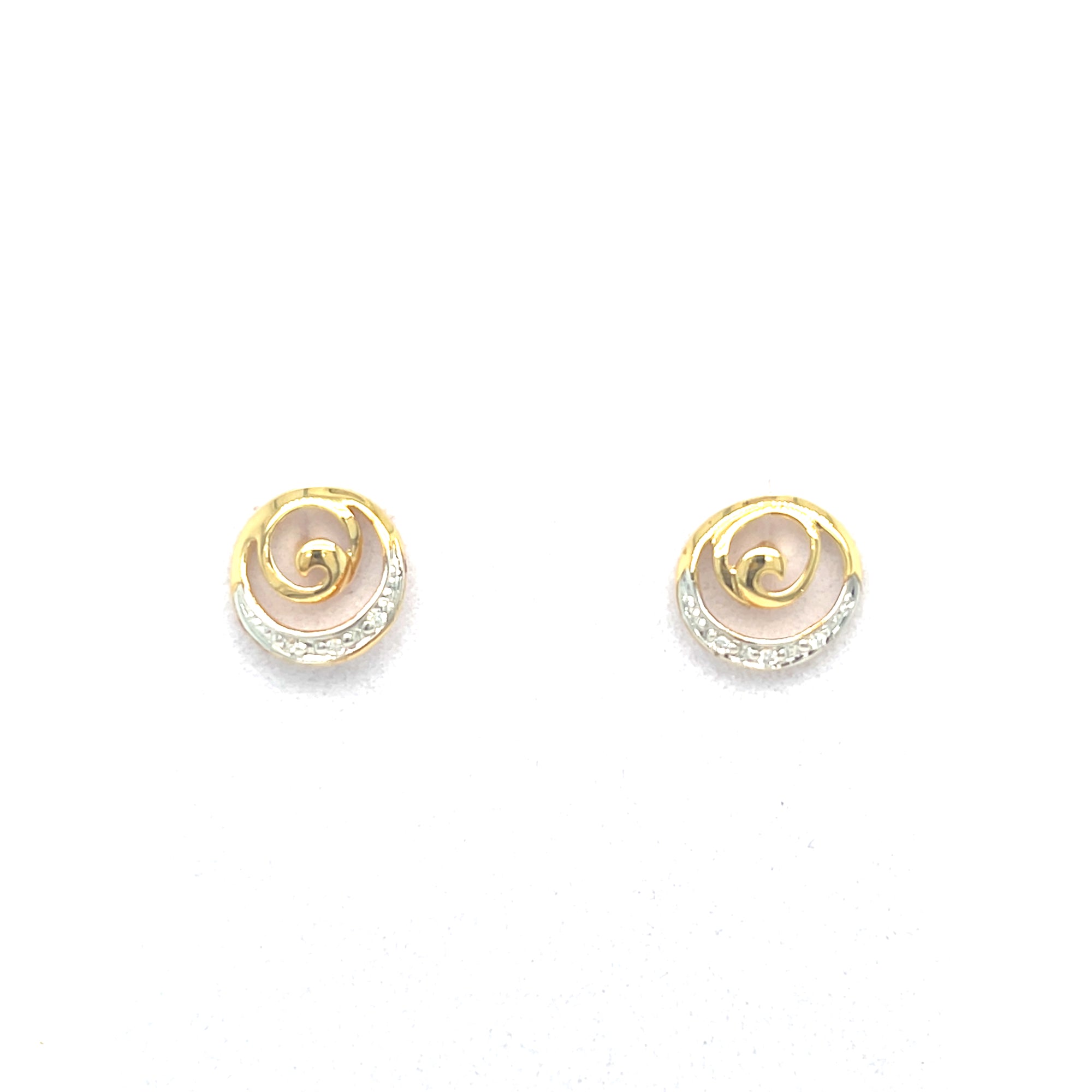 Gold Plated Swirl Earrings