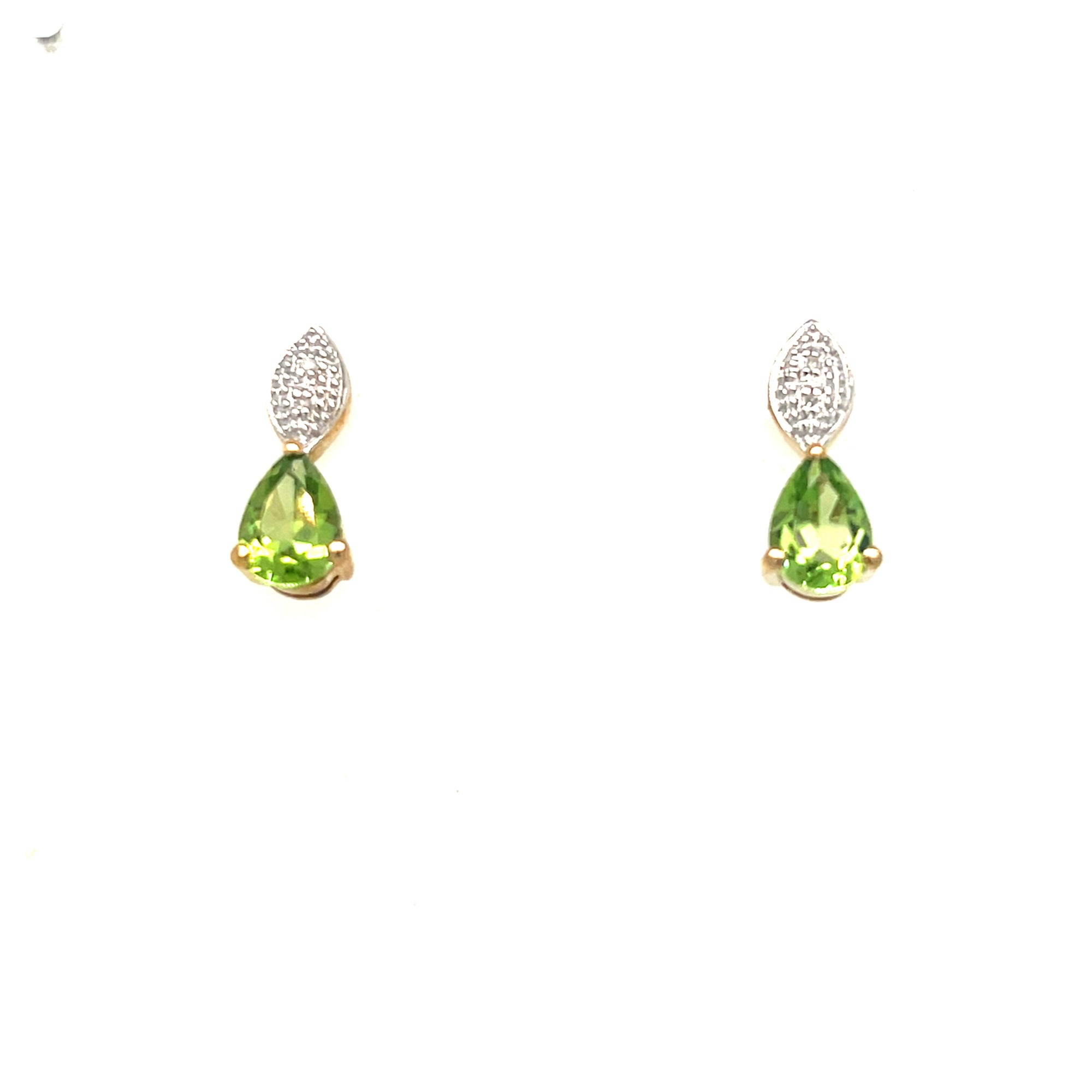 9kt Gold Peridot Drop Earrings