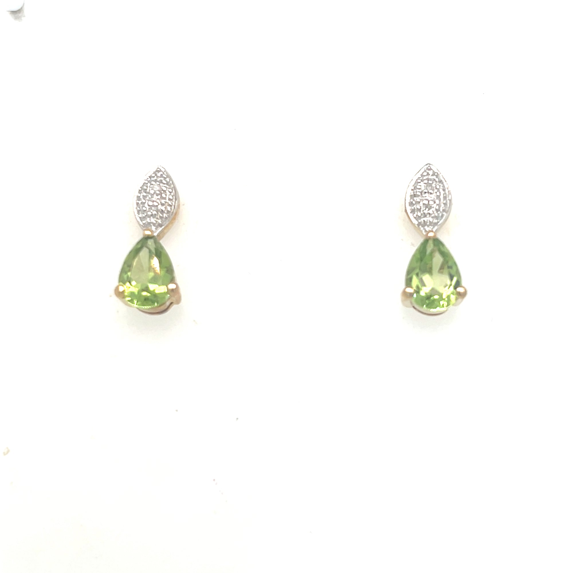 9kt Gold Peridot Drop Earrings