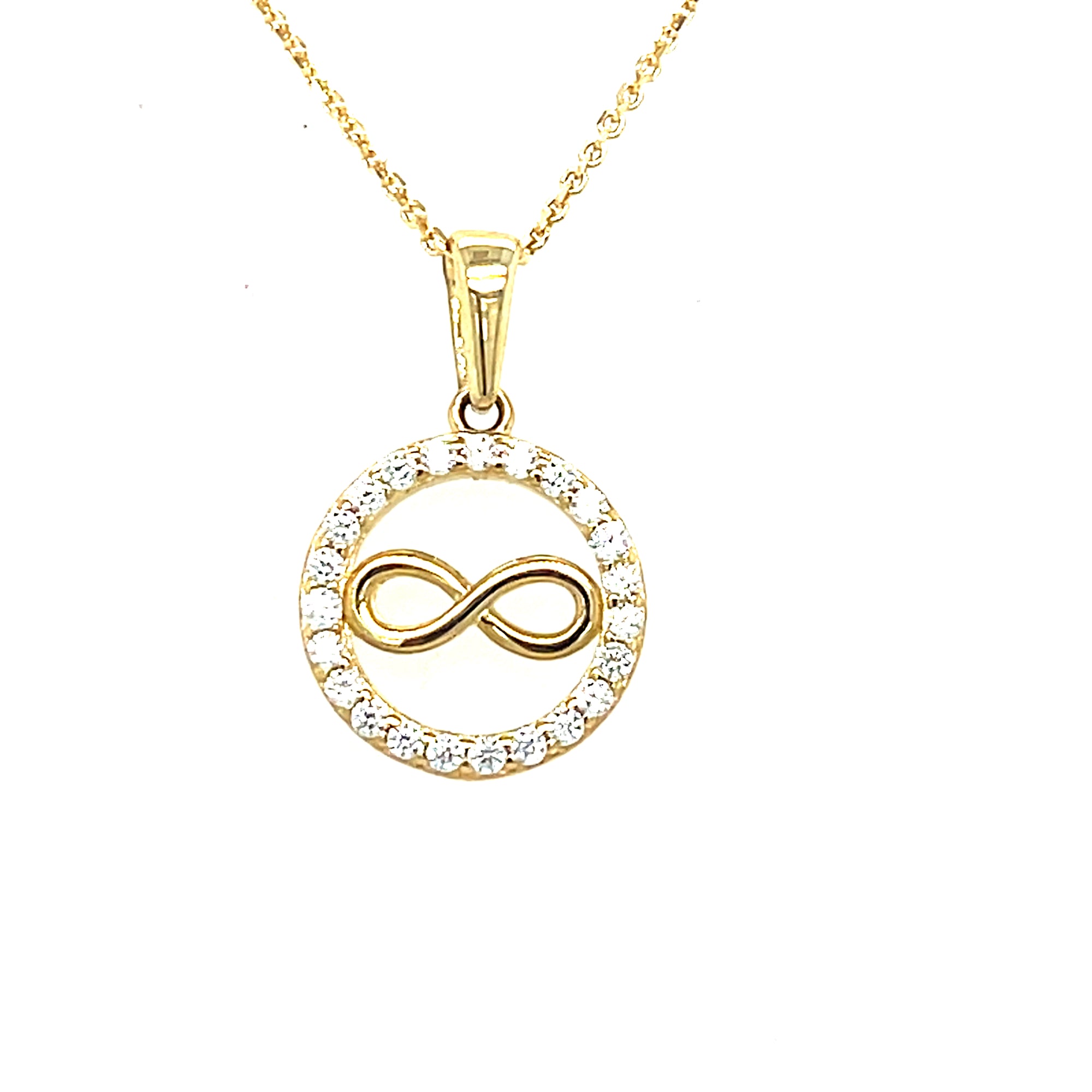 9kt Gold Infinity Pendant