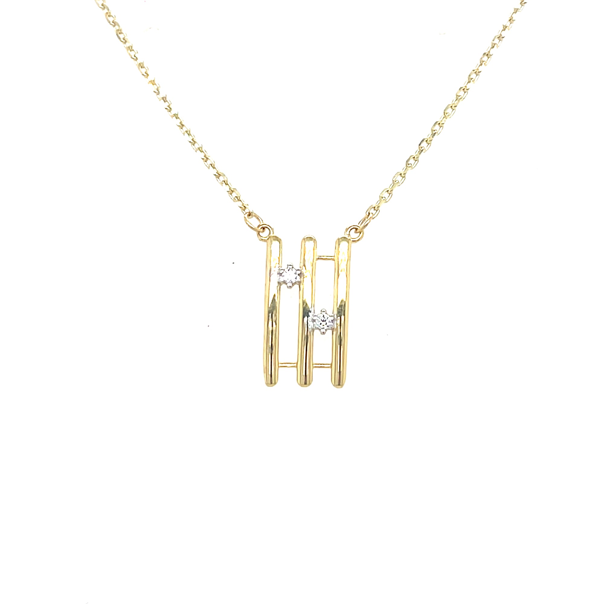 9kt Gold Gate Style Pendant