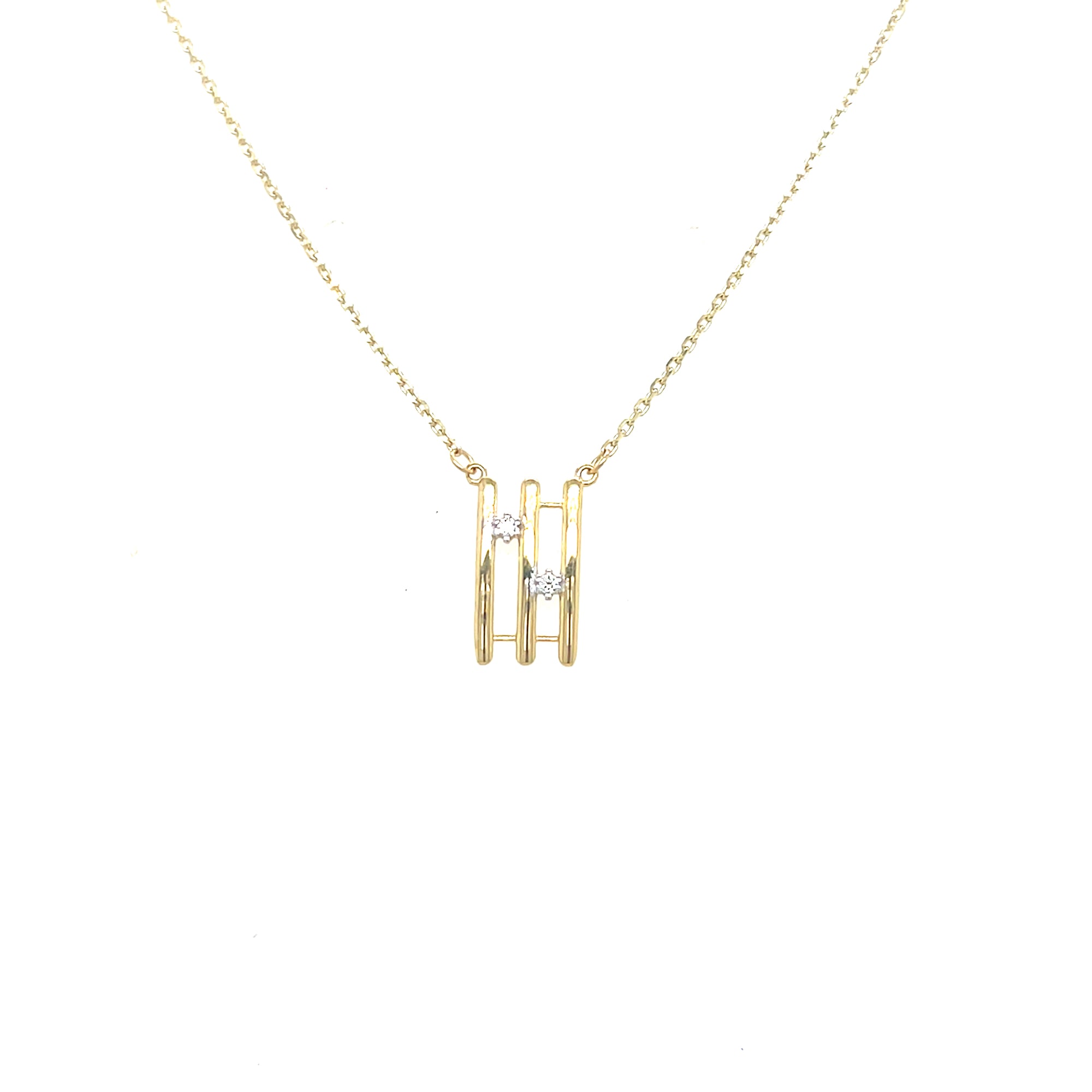 9kt Gold Gate Style Pendant
