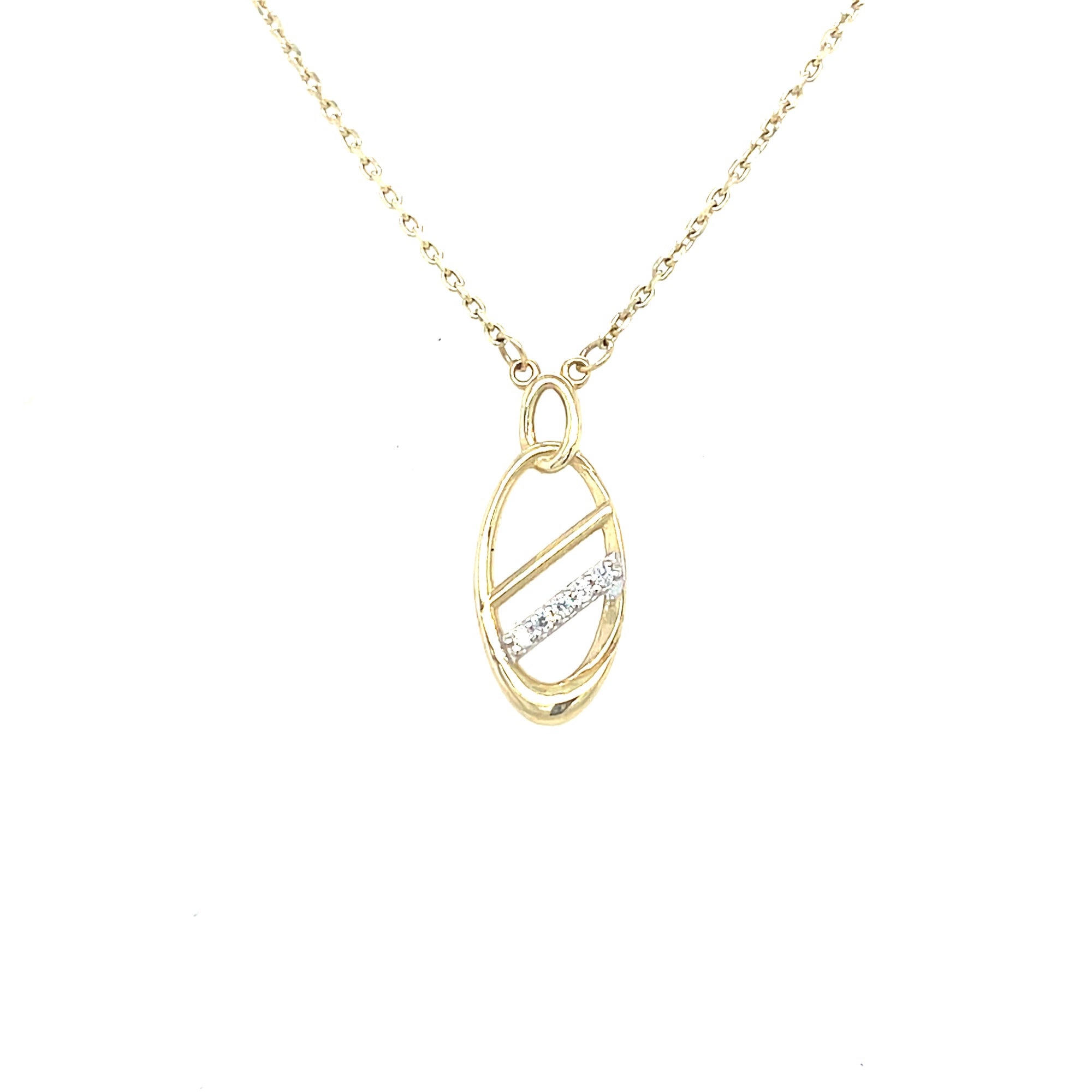 9kt Gold Oval Pendant