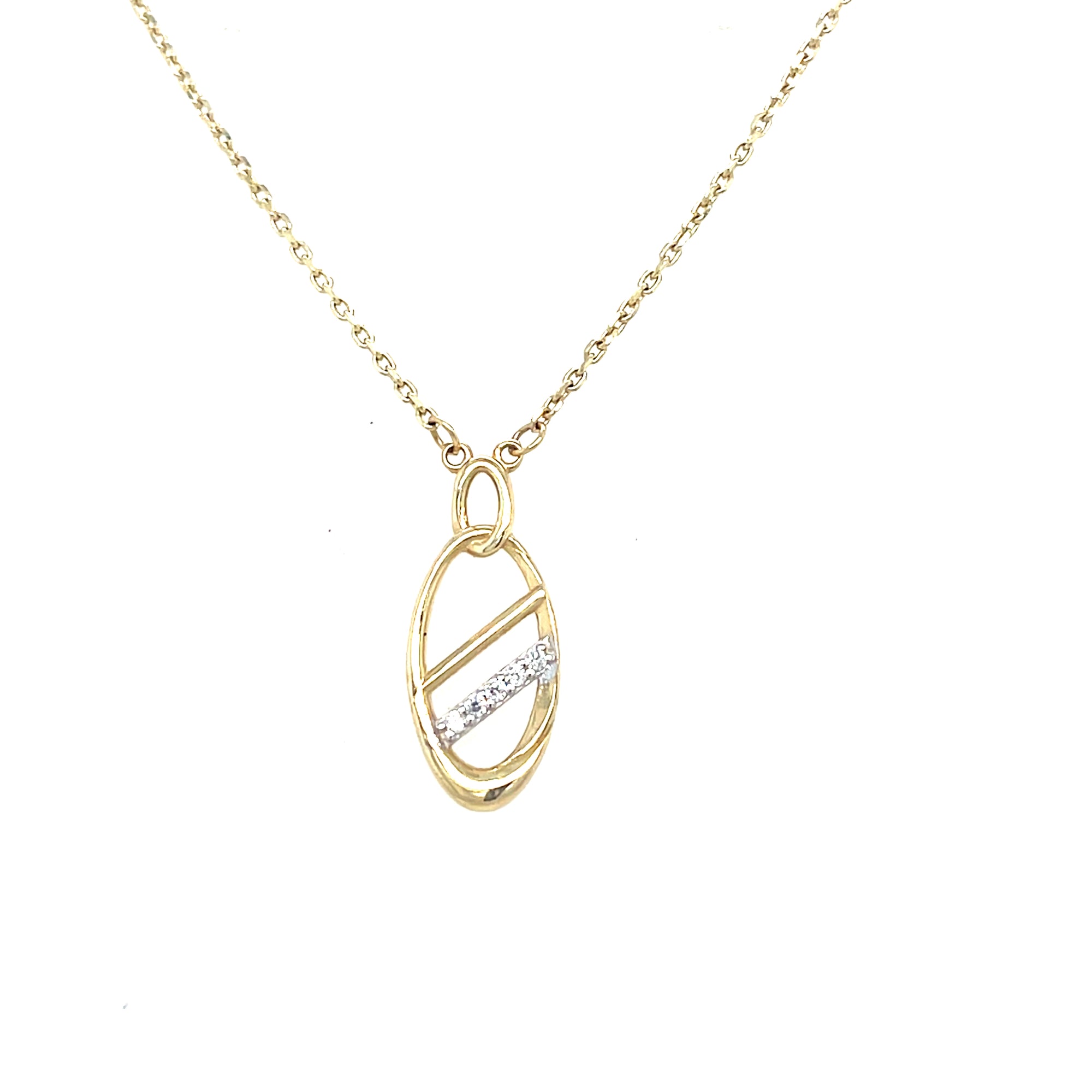 9kt Gold Oval Pendant