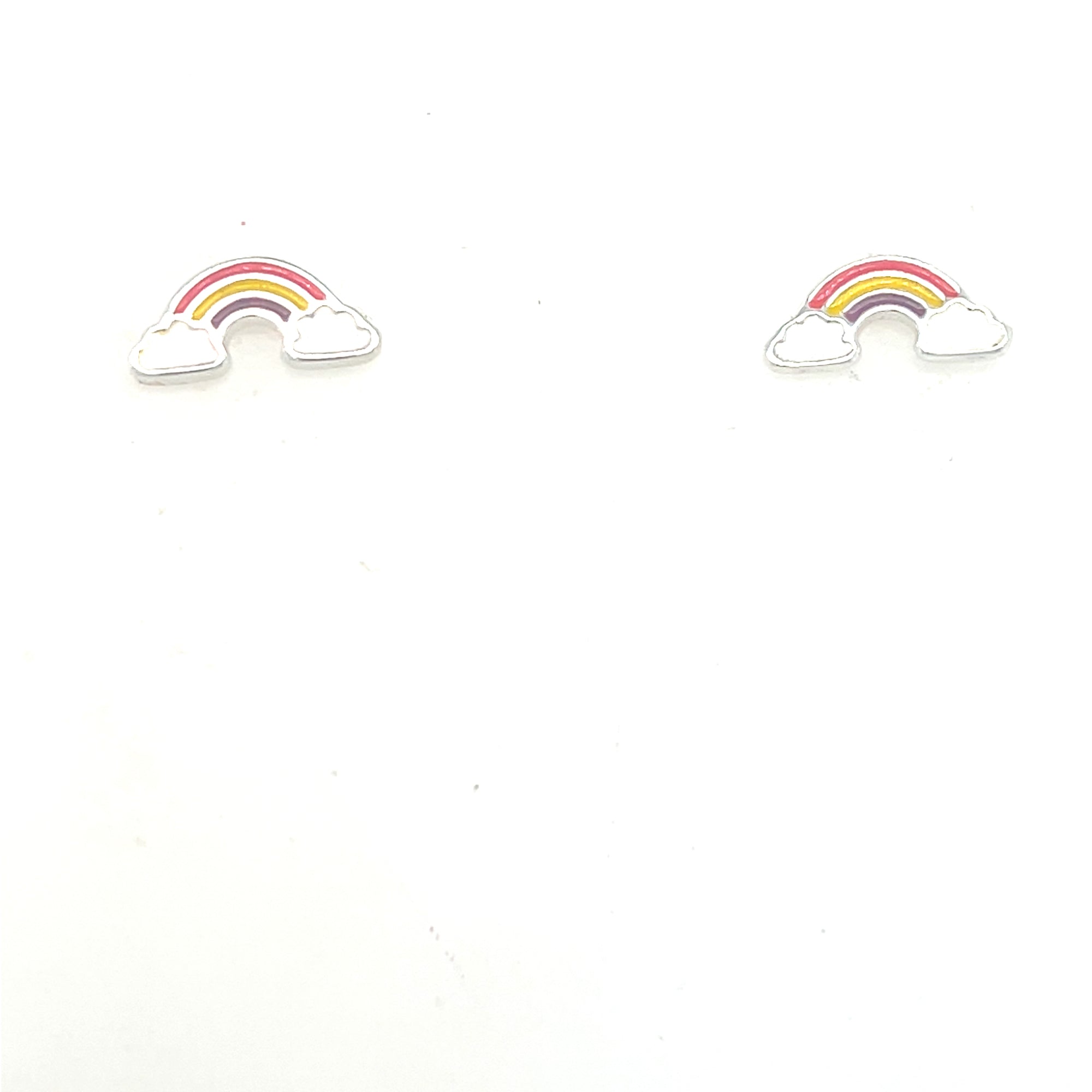 Sterling Silver Kids Rainbow Earrings