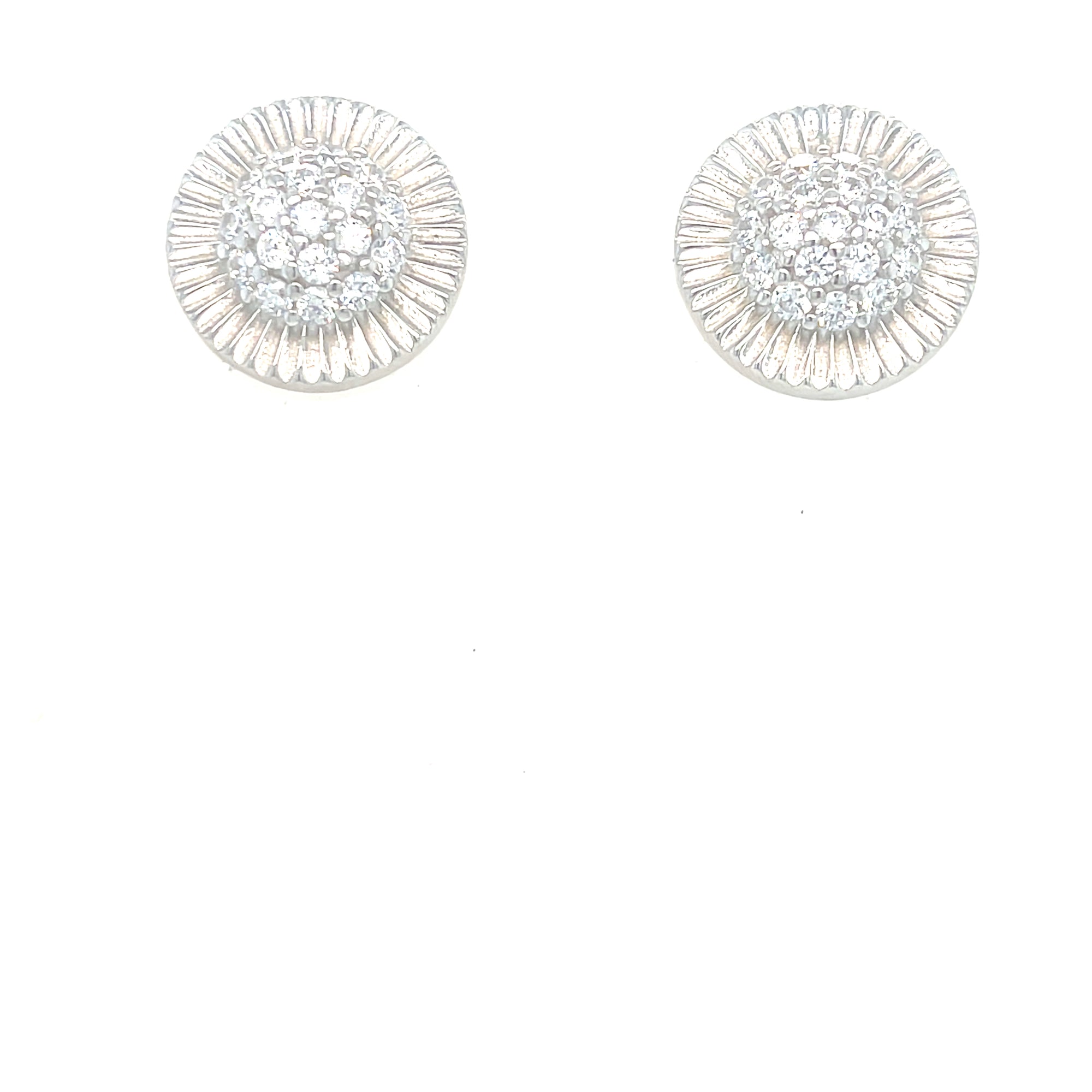 Sterling Silver Rolex Style Earrings