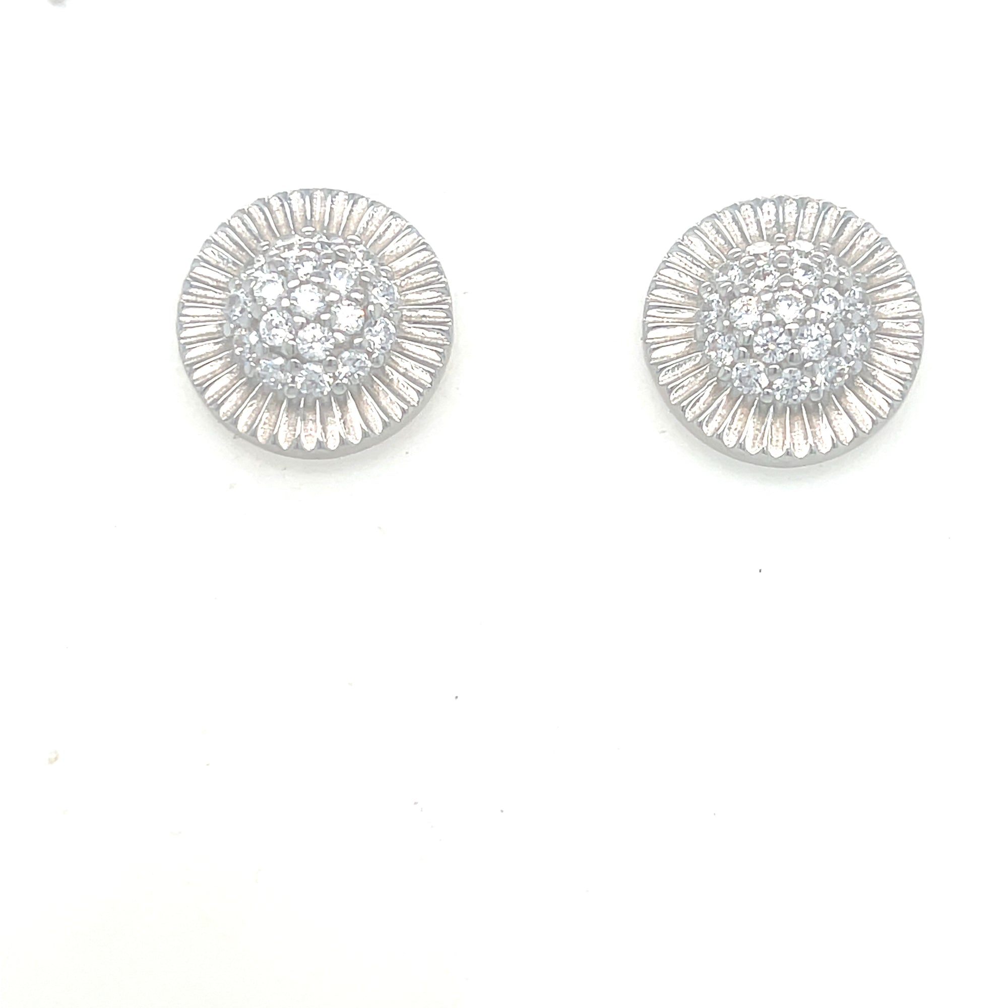Sterling Silver Rolex Style Earrings