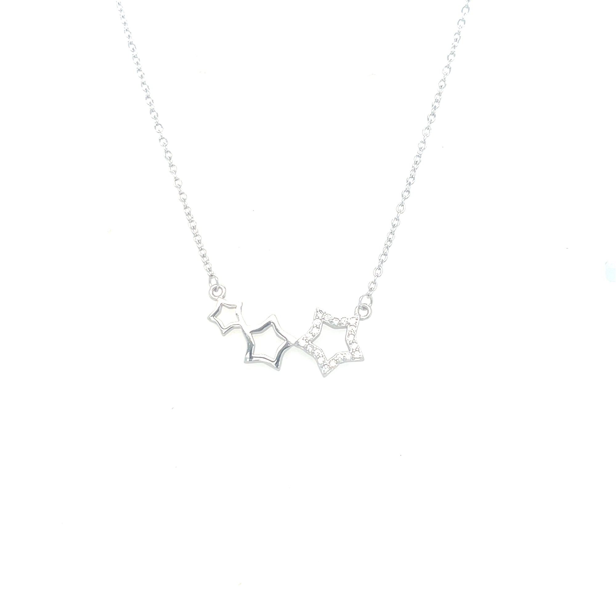 Sterling Silver Three Star Pendant
