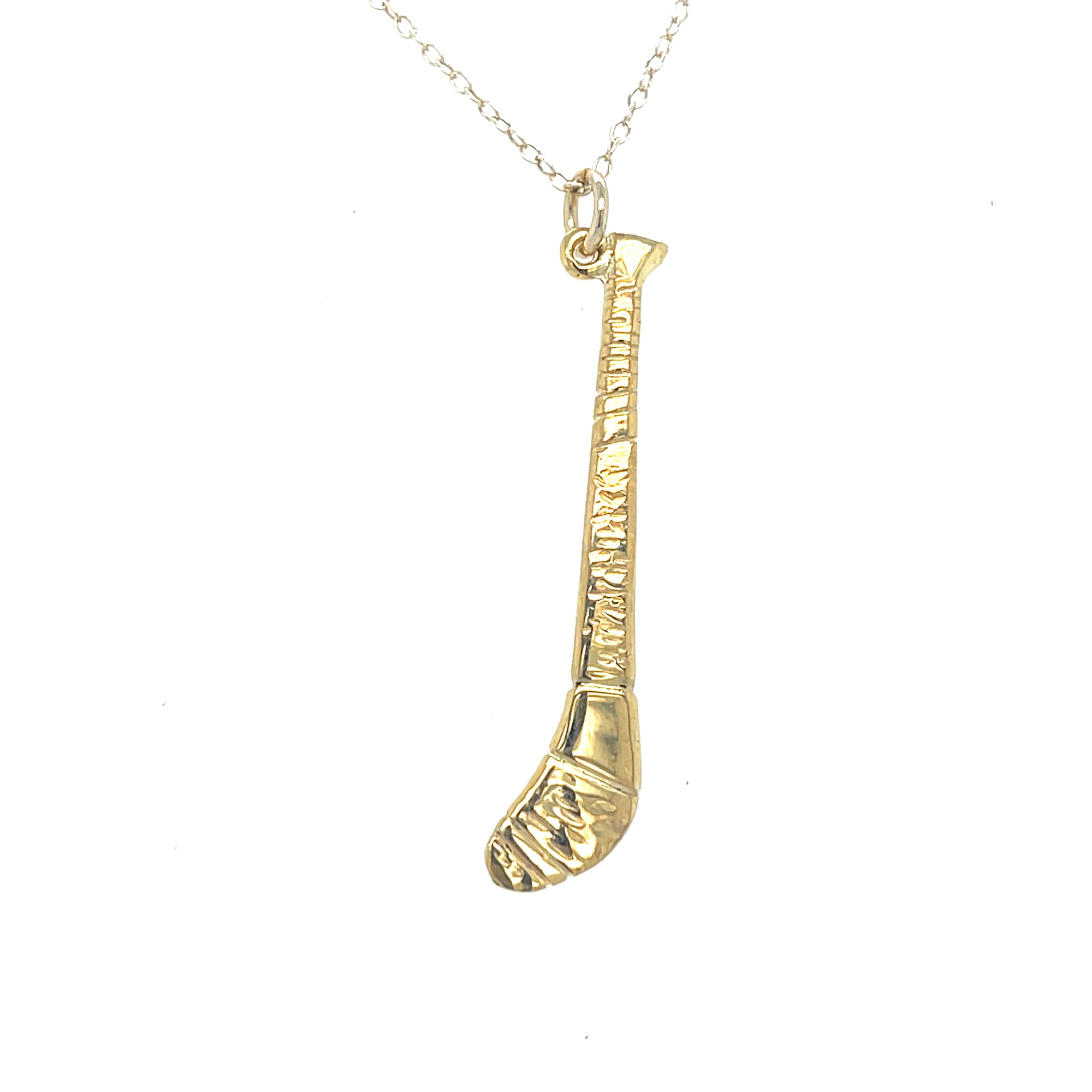 9kt Gold Hurley/Camogie Stick Pendant