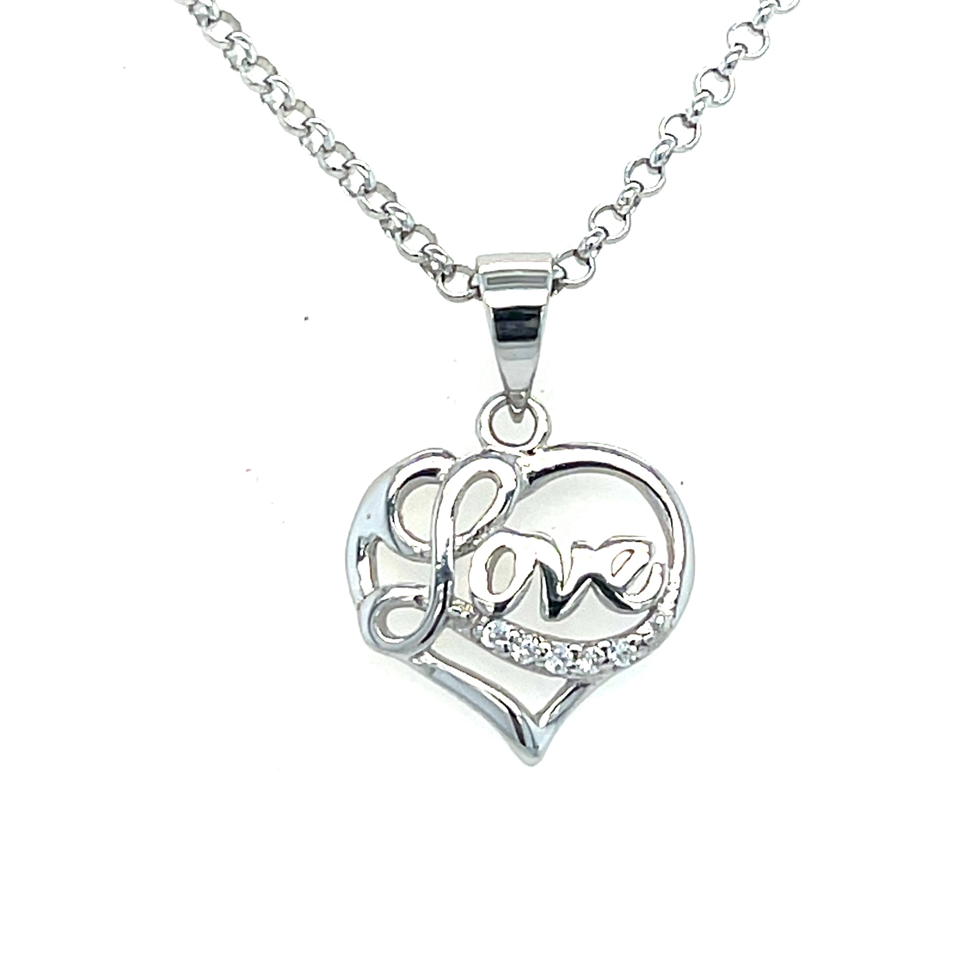 Sterling Silver Love Pendant