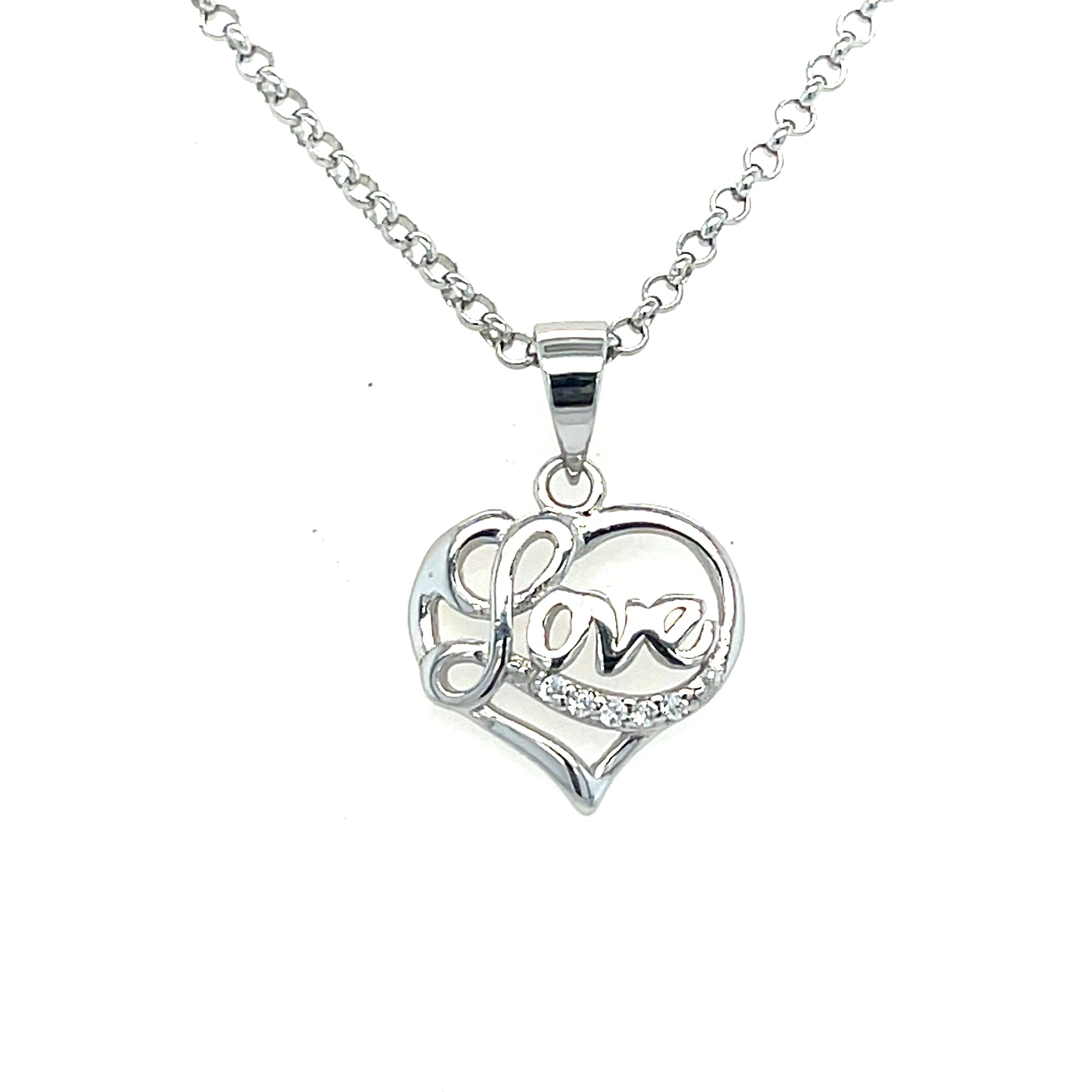 Sterling Silver Love Pendant