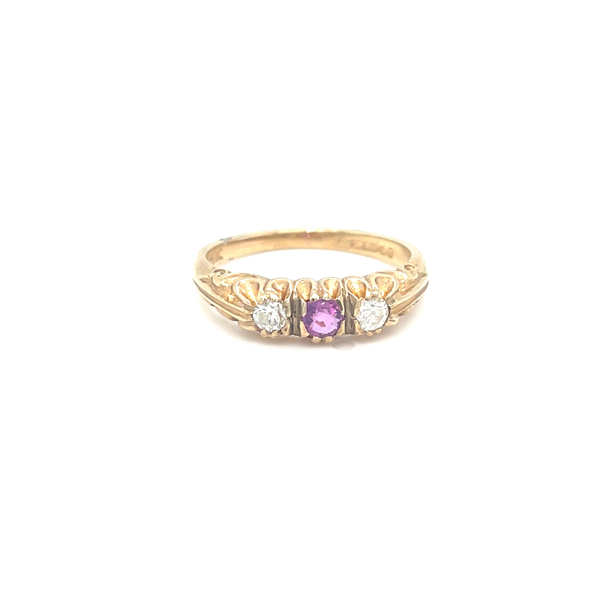 Antique 9kt Three Stone Ring