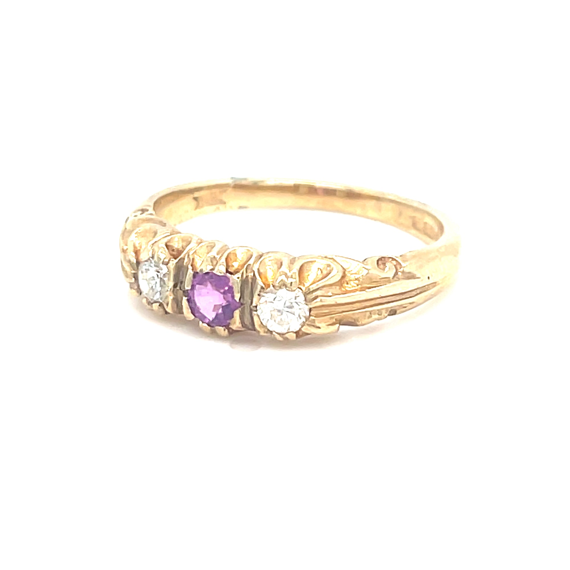 Antique 9kt Three Stone Ring