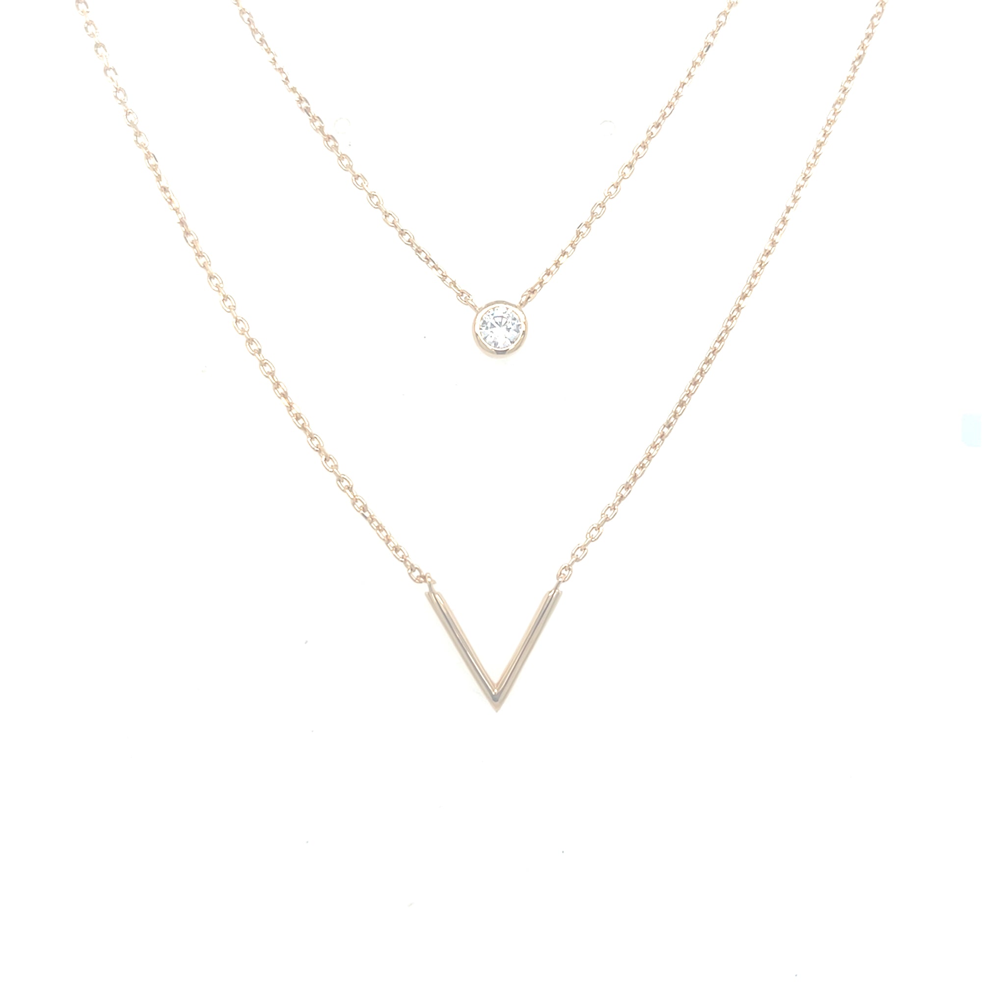 Gold Plated Double Layer Pendant