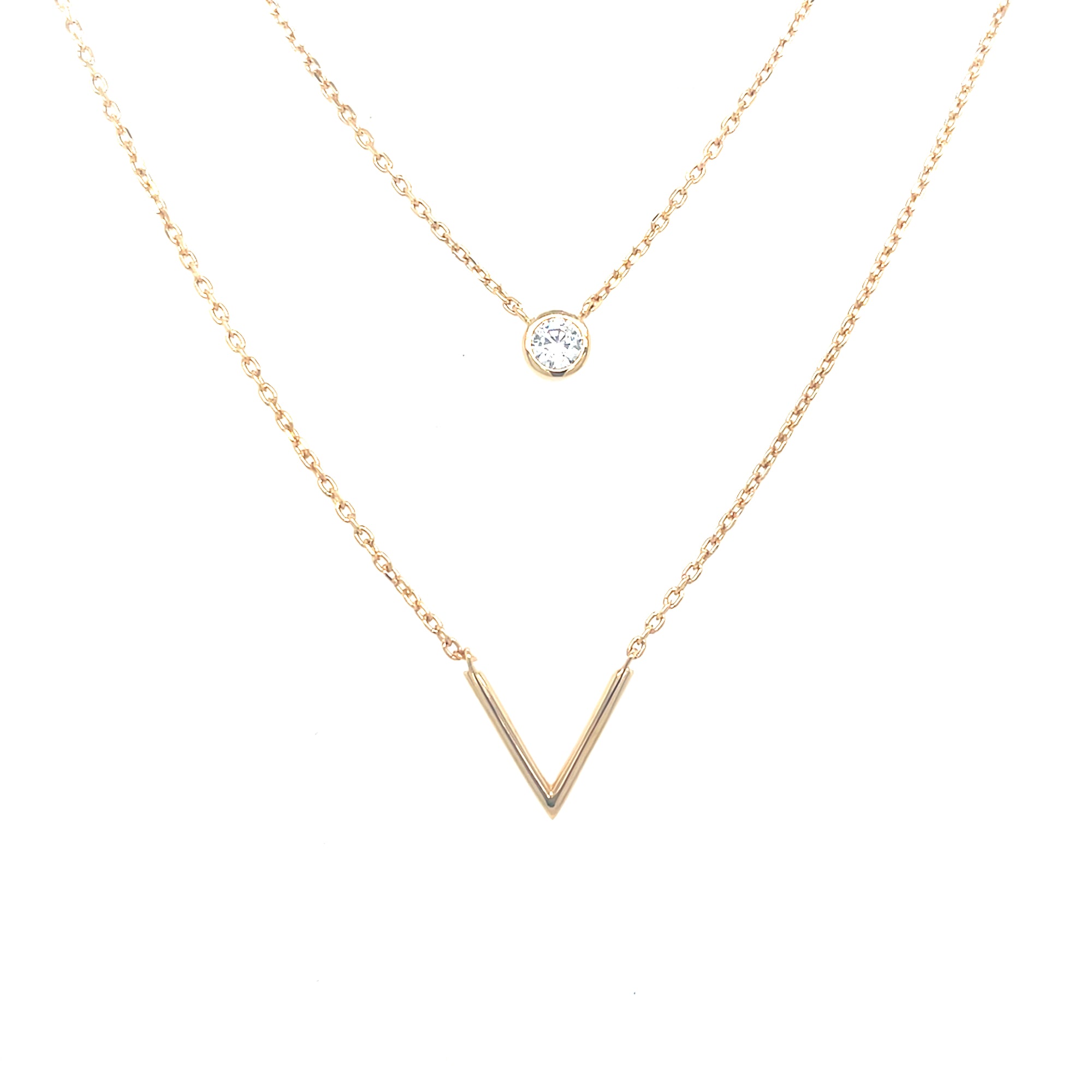 Gold Plated Double Layer Pendant