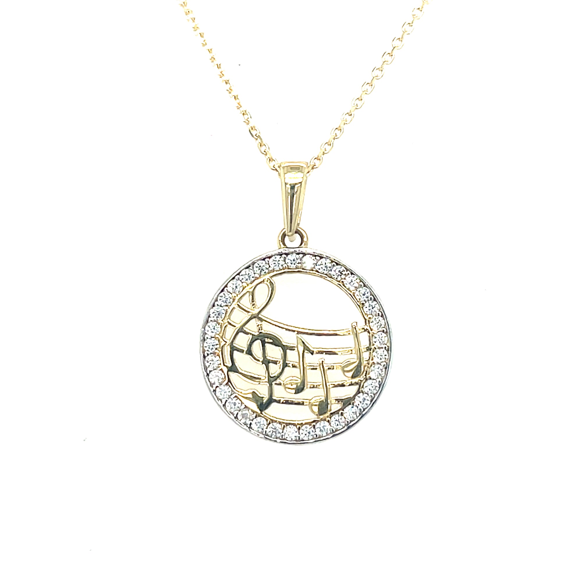 9kt Gold Music pendant