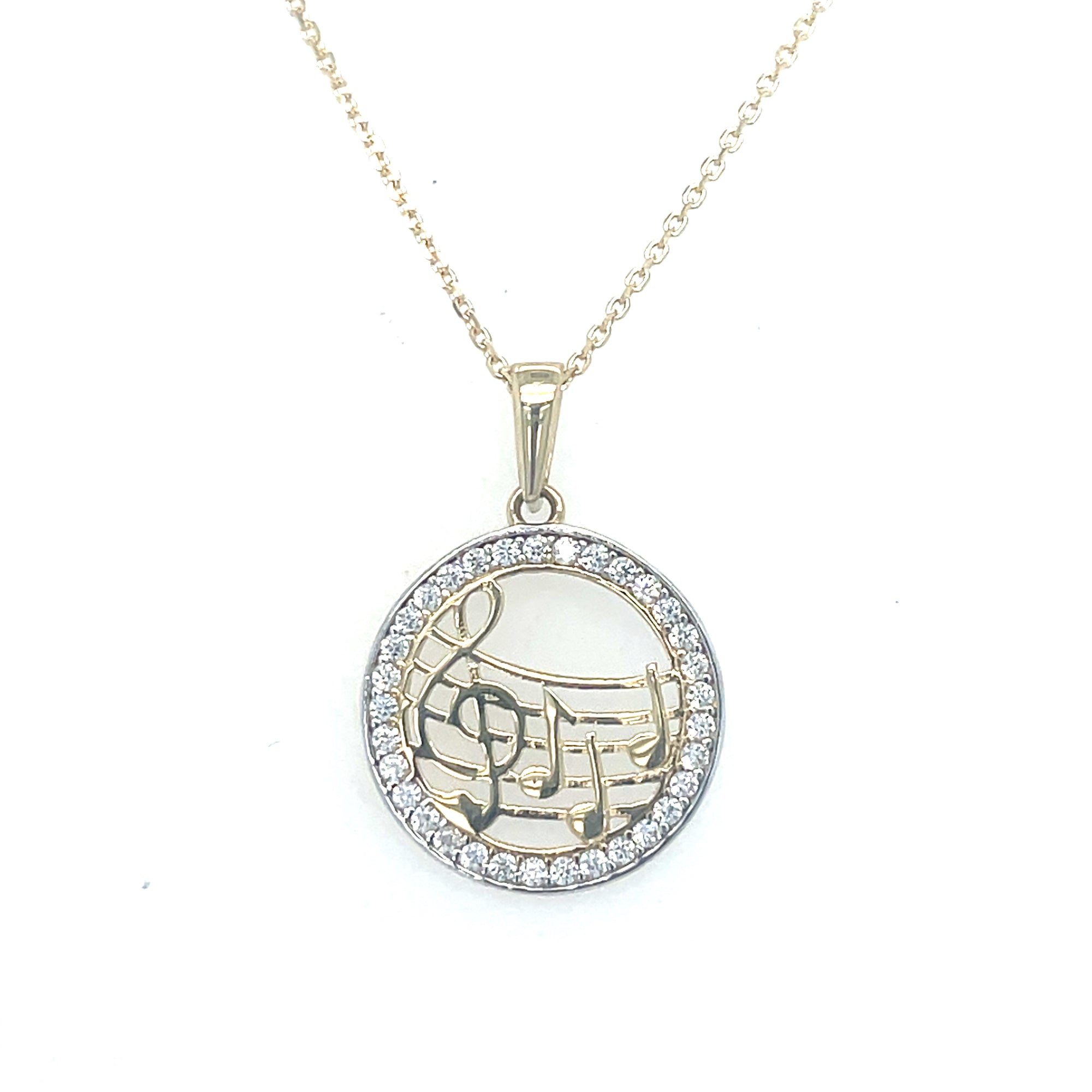 9kt Gold Music pendant