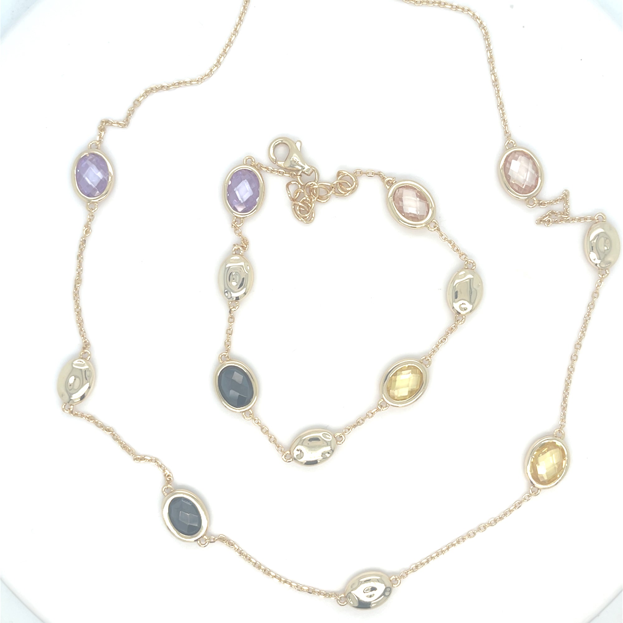 Gold Plated Necklace and Bracelet Set