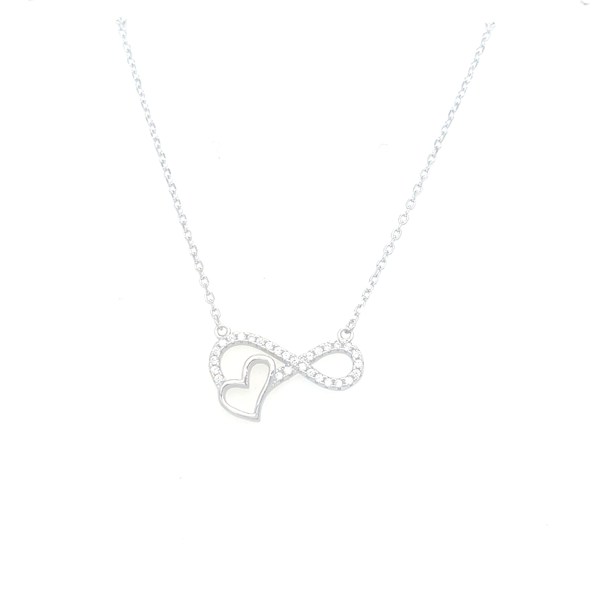 Sterling Silver Infinity Pendant with Heart