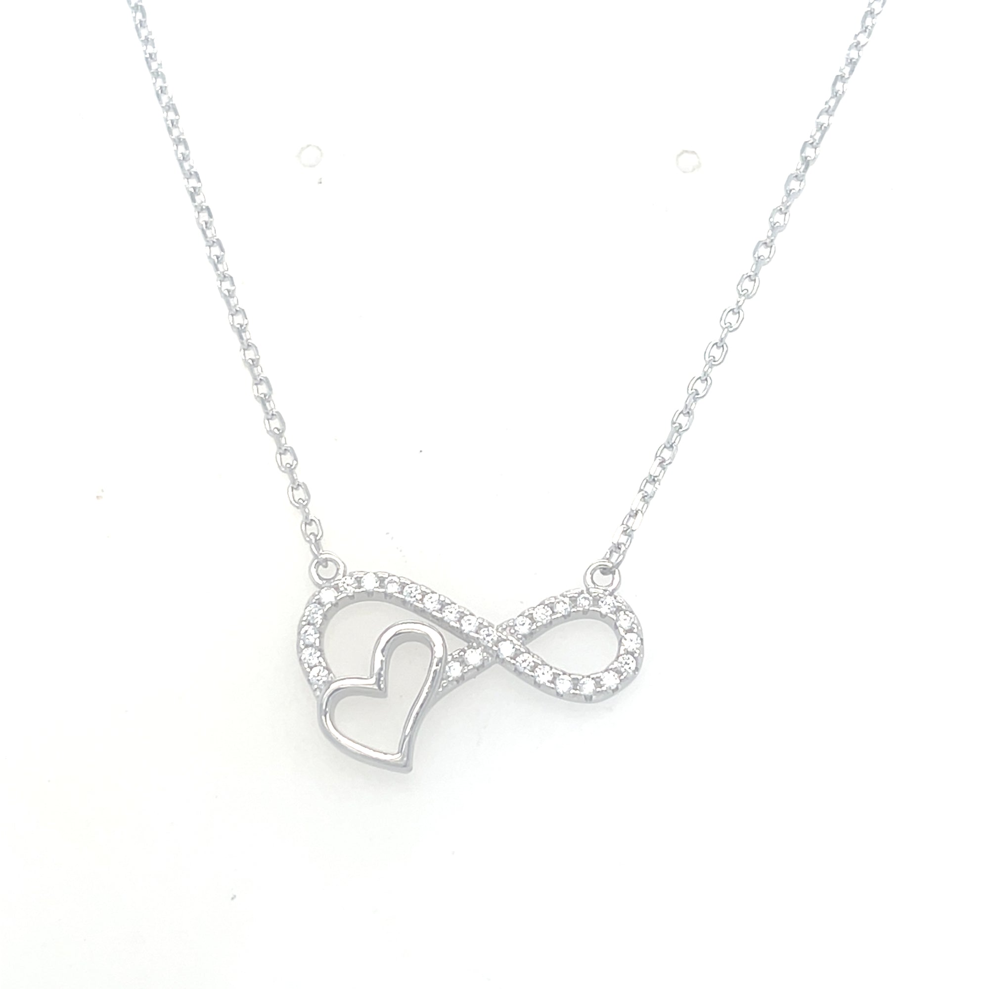 Sterling Silver Infinity Pendant with Heart