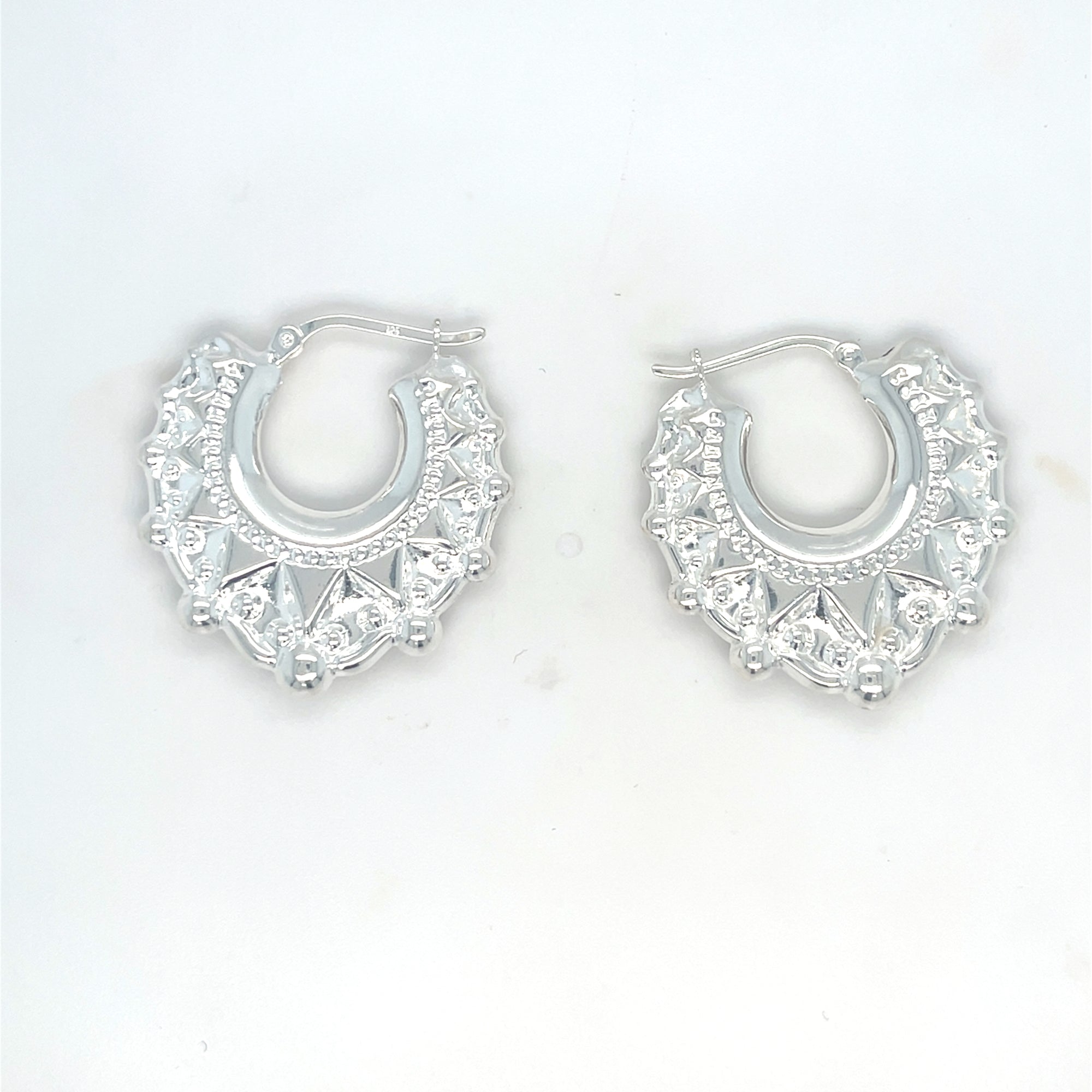 Sterling Silver Creole Earrings