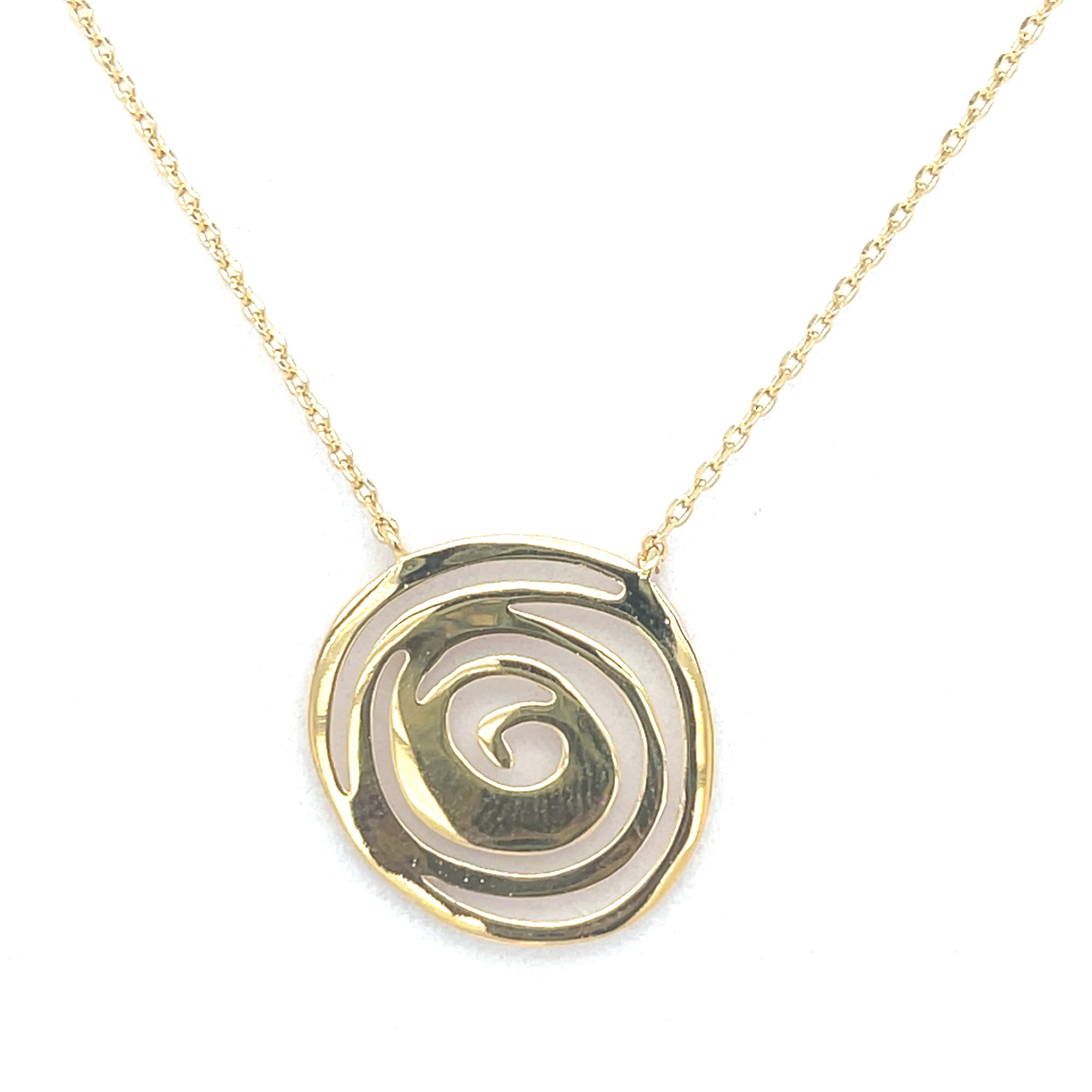 Gold Plated Swirl Effect Necklace