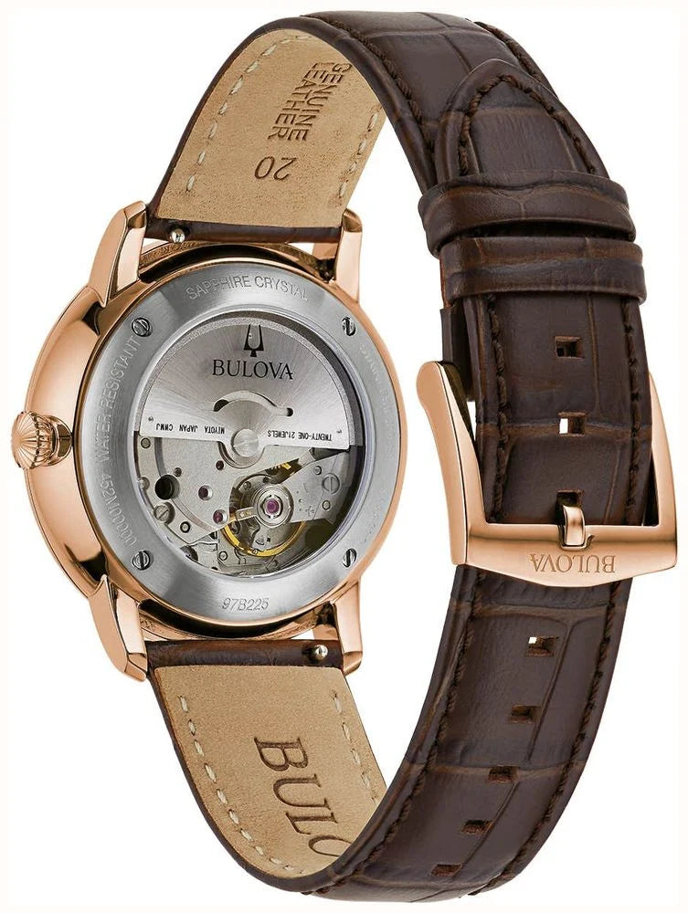 Bulova Men&#39;s Hudson (39mm) Brown Leather Strap