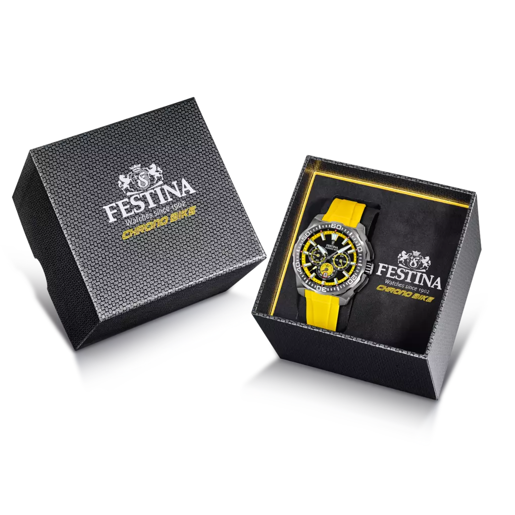 FESTINA CHRONO BIKE MEN&#39;S WATCH F20725/1 BLACK RUBBER STRAP